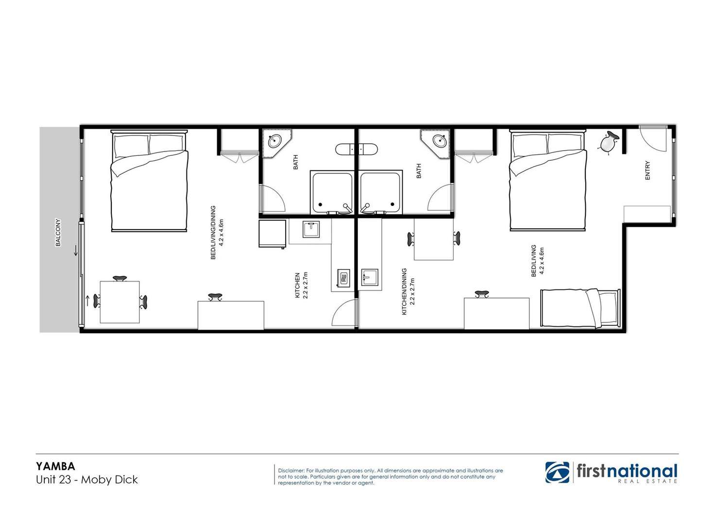 Floorplan of Homely unit listing, 23/27-29 Yamba Road, Yamba NSW 2464