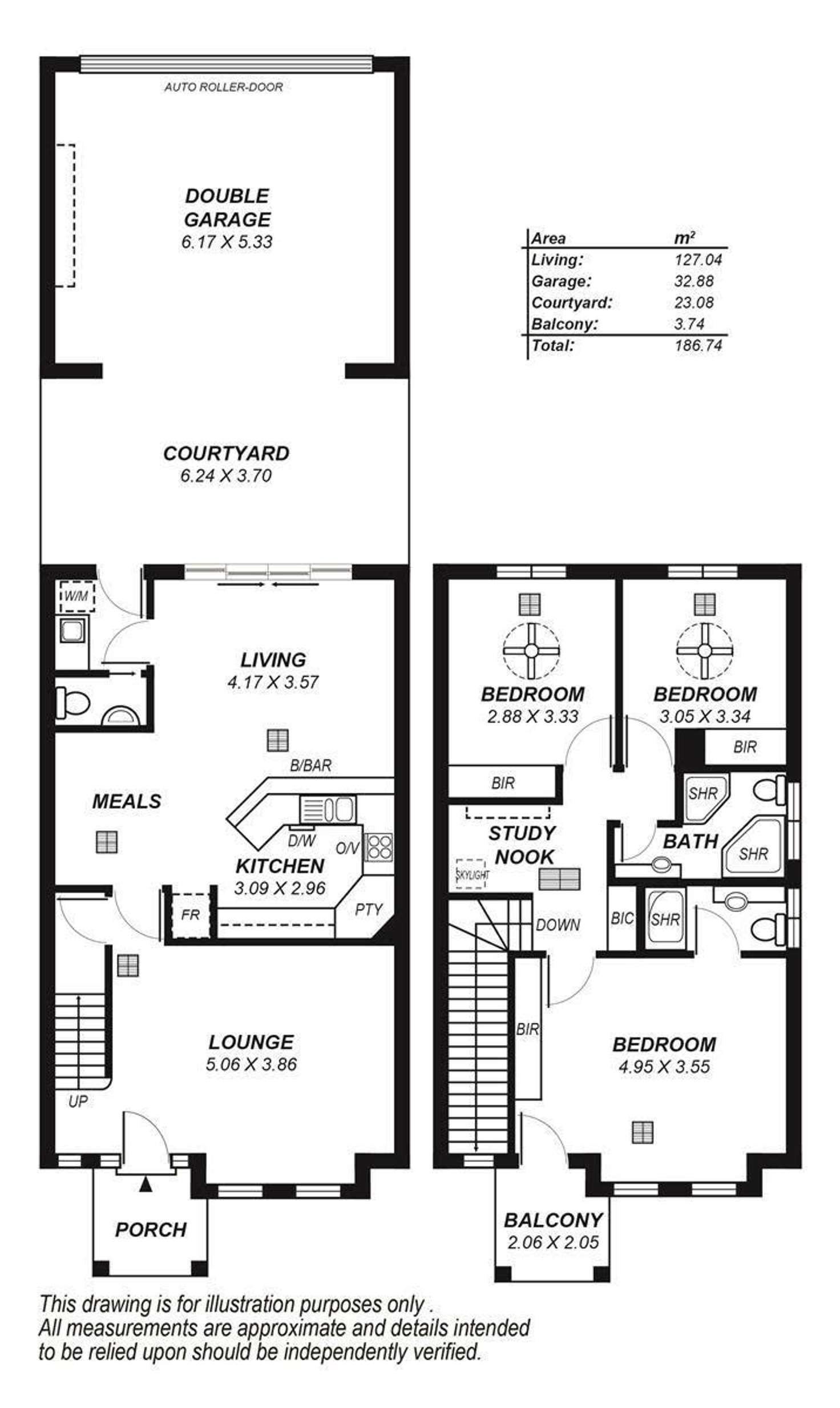 Floorplan of Homely townhouse listing, 14 Yates Street, Mawson Lakes SA 5095