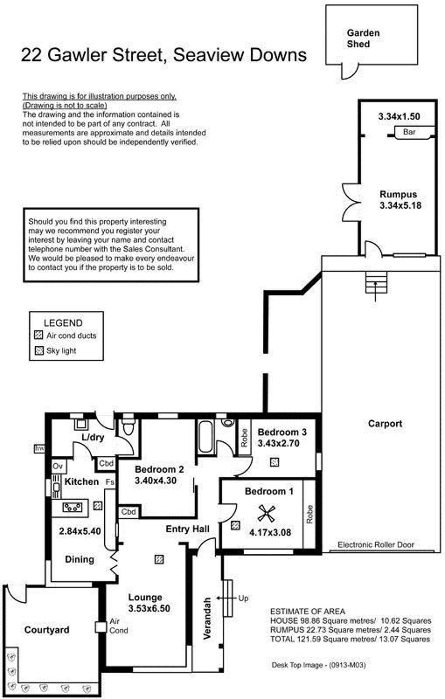 Floorplan of Homely house listing, 22 Gawler Street, Seaview Downs SA 5049