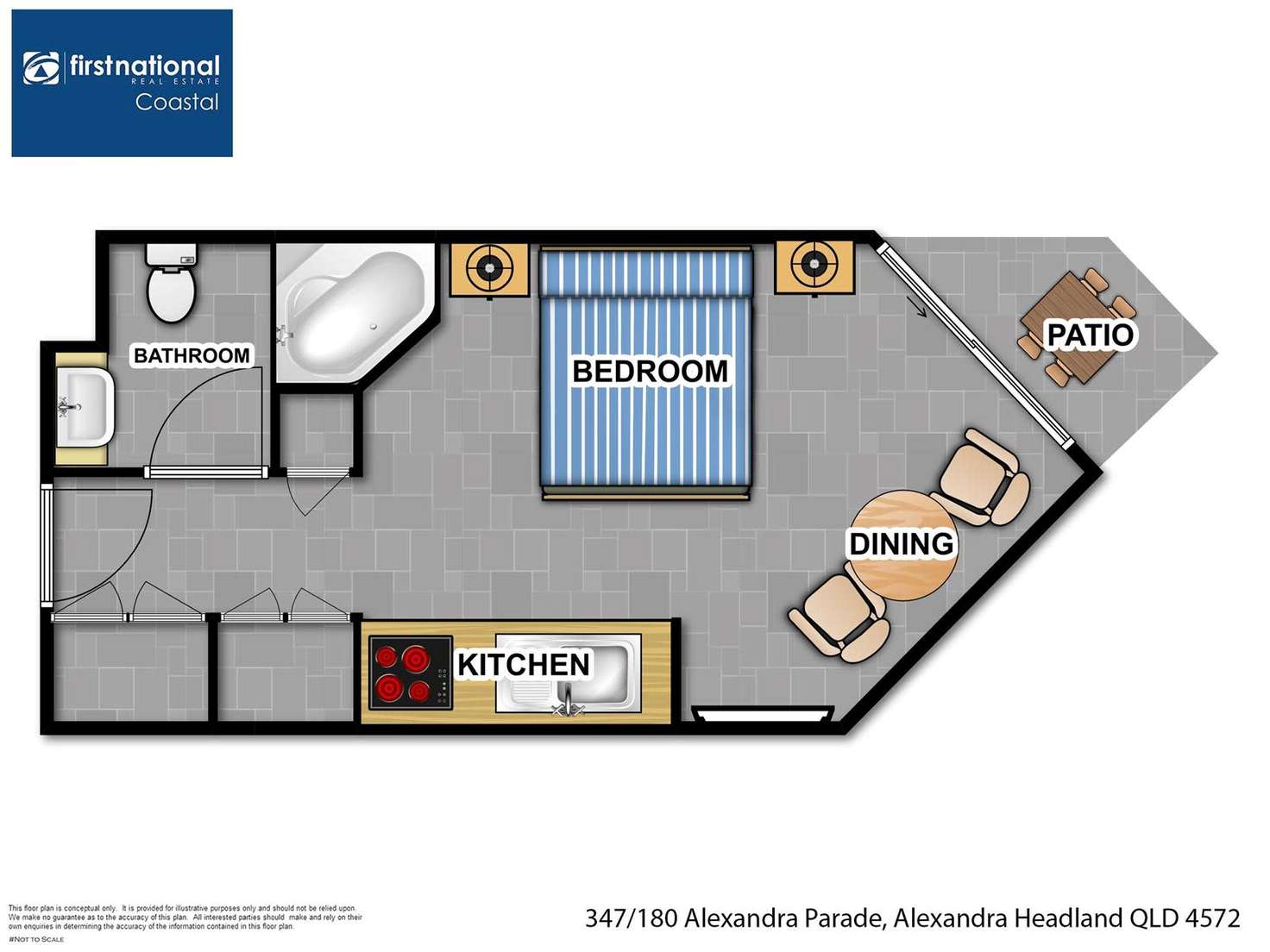 Floorplan of Homely unit listing, 347/180 Alexandra Parade, Alexandra Headland QLD 4572