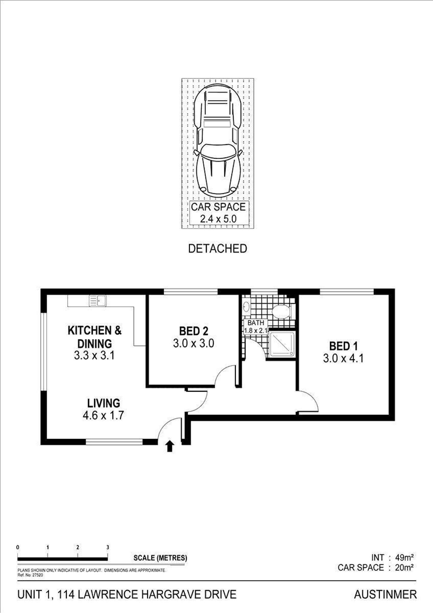 Floorplan of Homely unit listing, 1/114 Lawrence Hargrave Drive, Austinmer NSW 2515