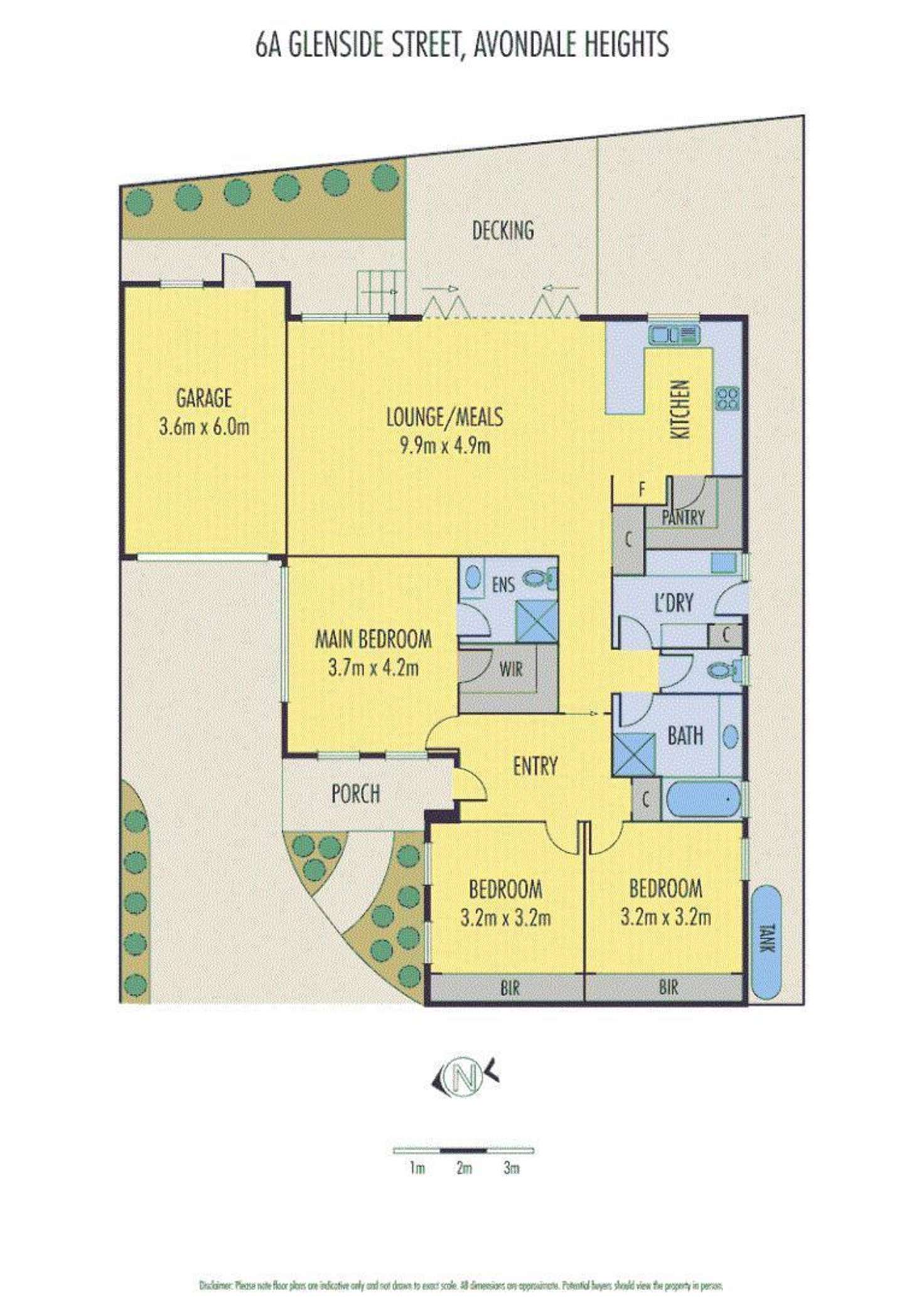 Floorplan of Homely unit listing, 6A Glenside Street, Avondale Heights VIC 3034