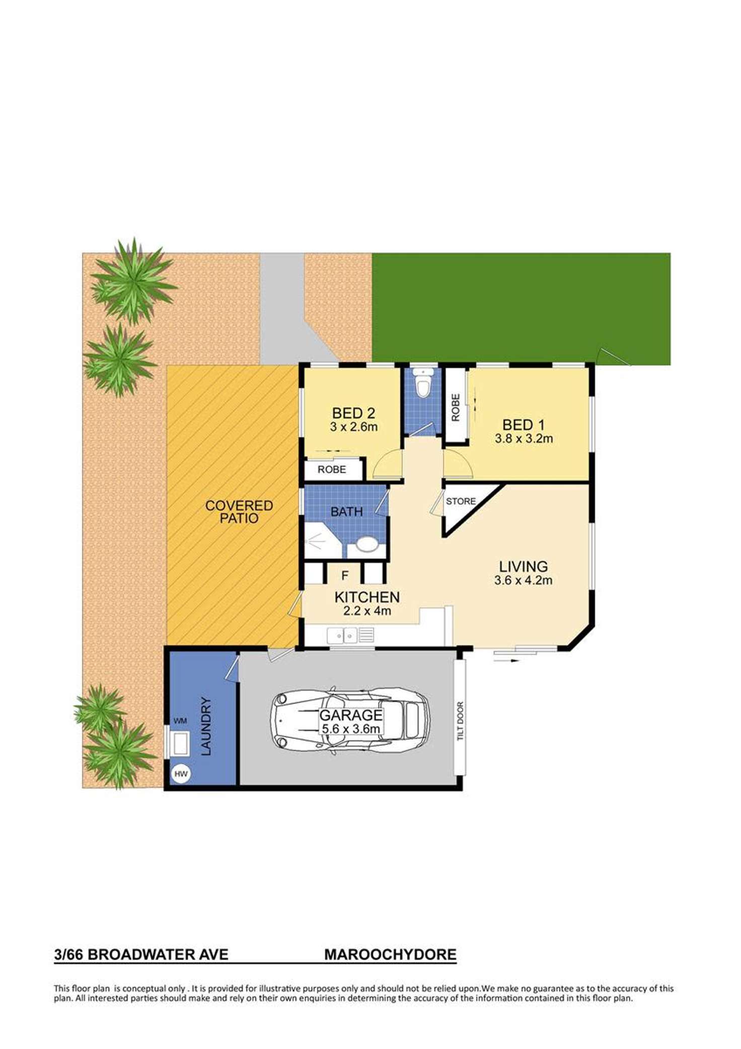 Floorplan of Homely unit listing, 3/66-68 Broadwater Avenue, Maroochydore QLD 4558