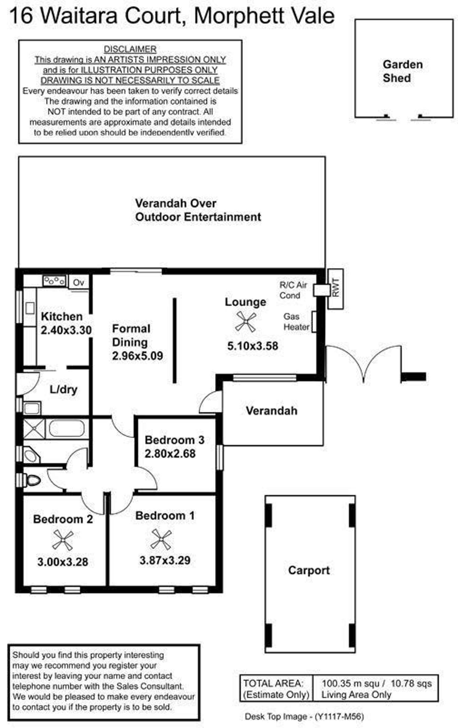 Floorplan of Homely house listing, 16 Waitara Court, Morphett Vale SA 5162