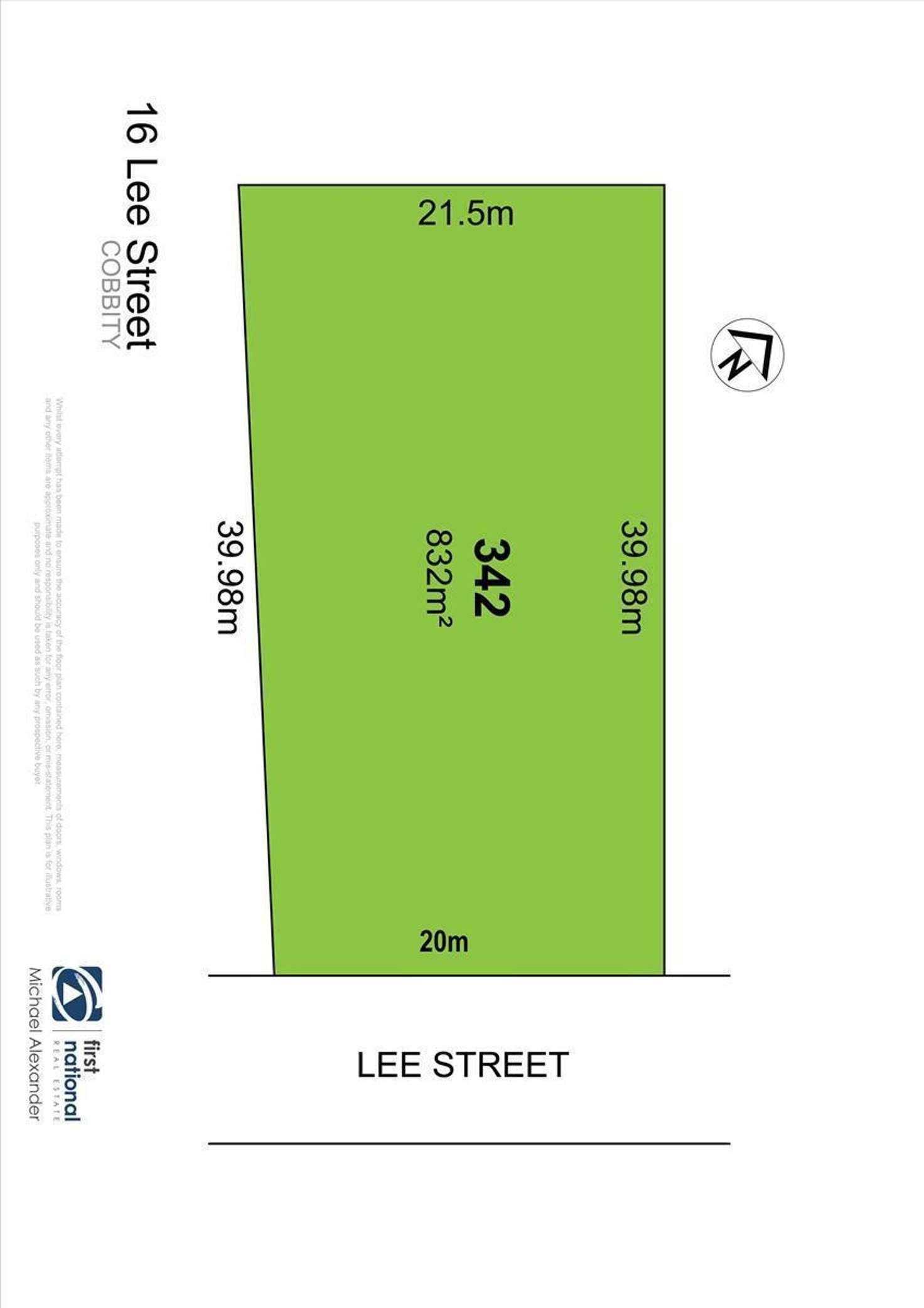 Floorplan of Homely residentialLand listing, 16 (Lot 342) Lee Street, Cobbitty NSW 2570