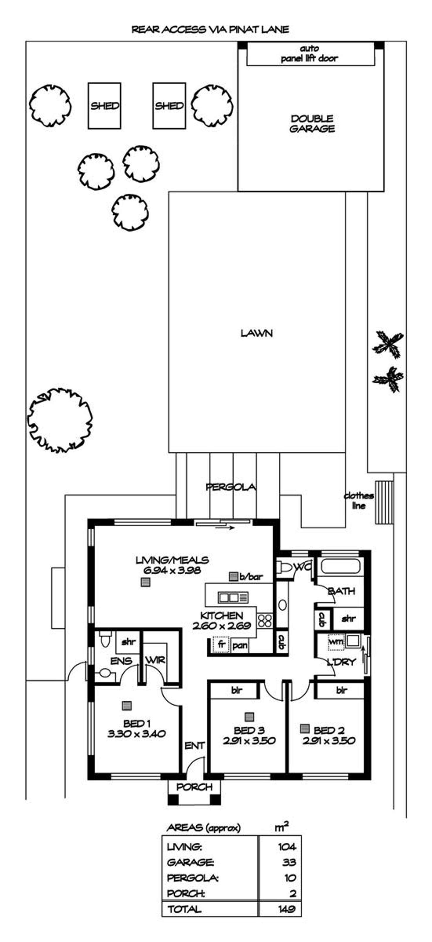 Floorplan of Homely house listing, 10 Coonawarra Avenue, Andrews Farm SA 5114