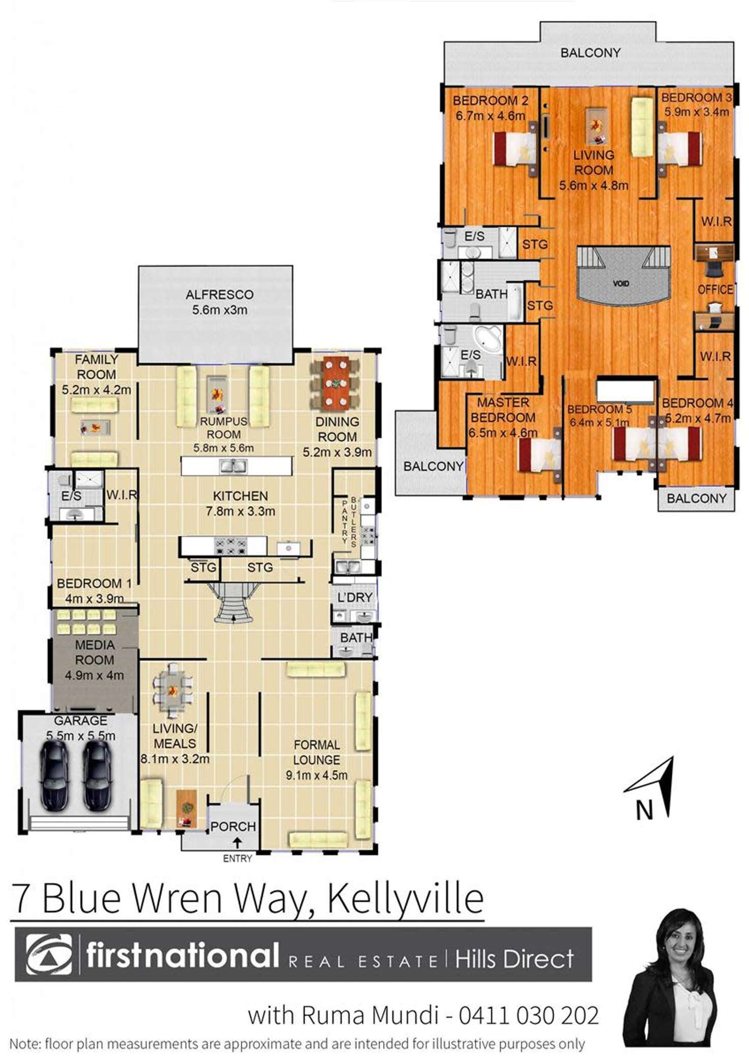 Floorplan of Homely house listing, 7 Blue Wren Way, Kellyville NSW 2155