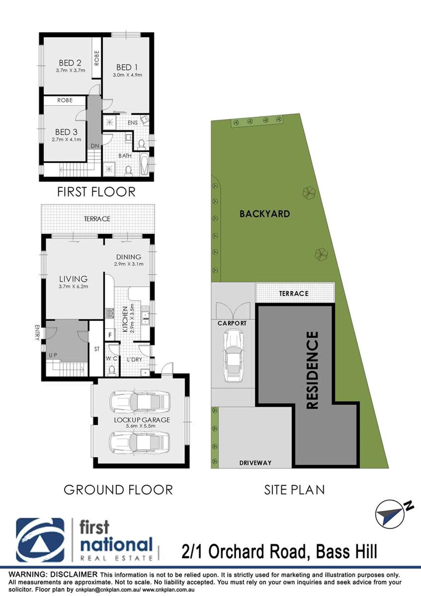 Floorplan of Homely townhouse listing, 2/1 Orchard Road, Bass Hill NSW 2197