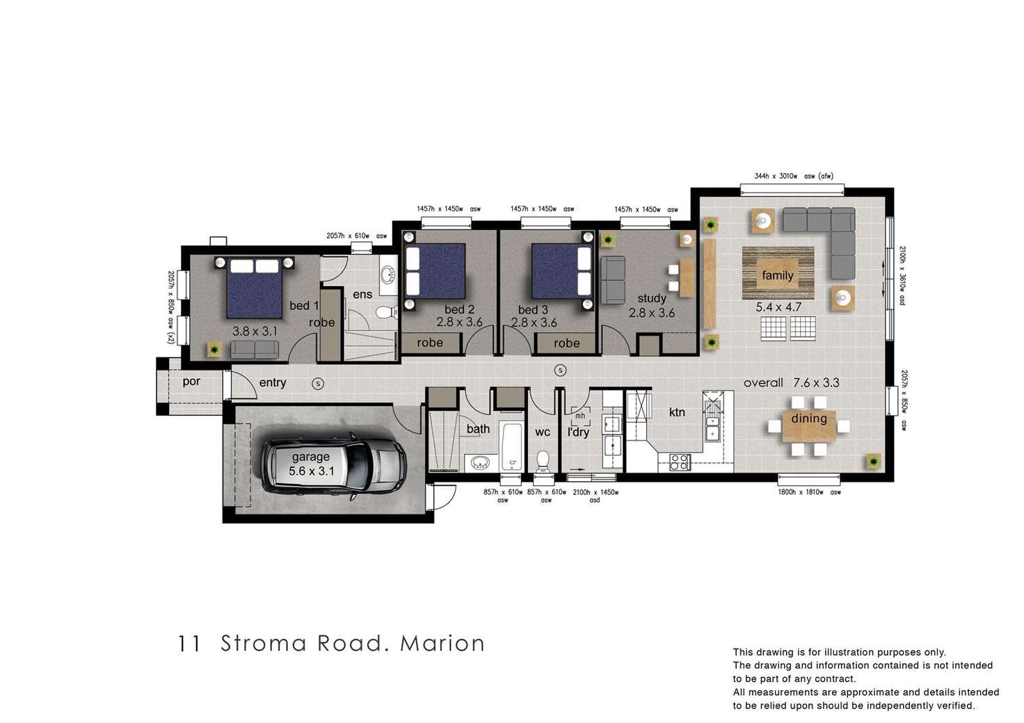 Floorplan of Homely house listing, 13 Stroma Road, Marion SA 5043