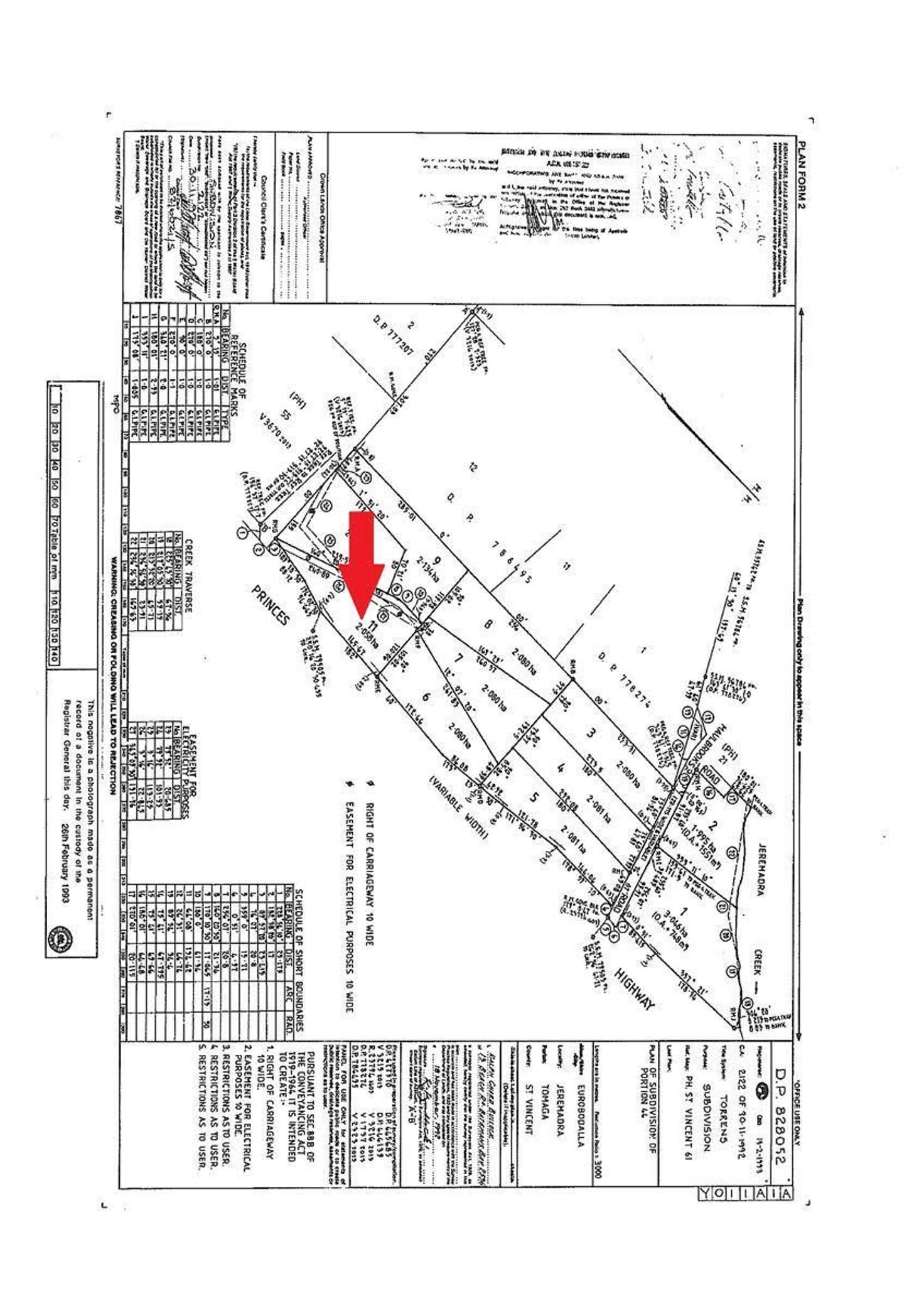 Floorplan of Homely residentialLand listing, Lot 11 Princes Highway, Bimbimbie NSW 2536