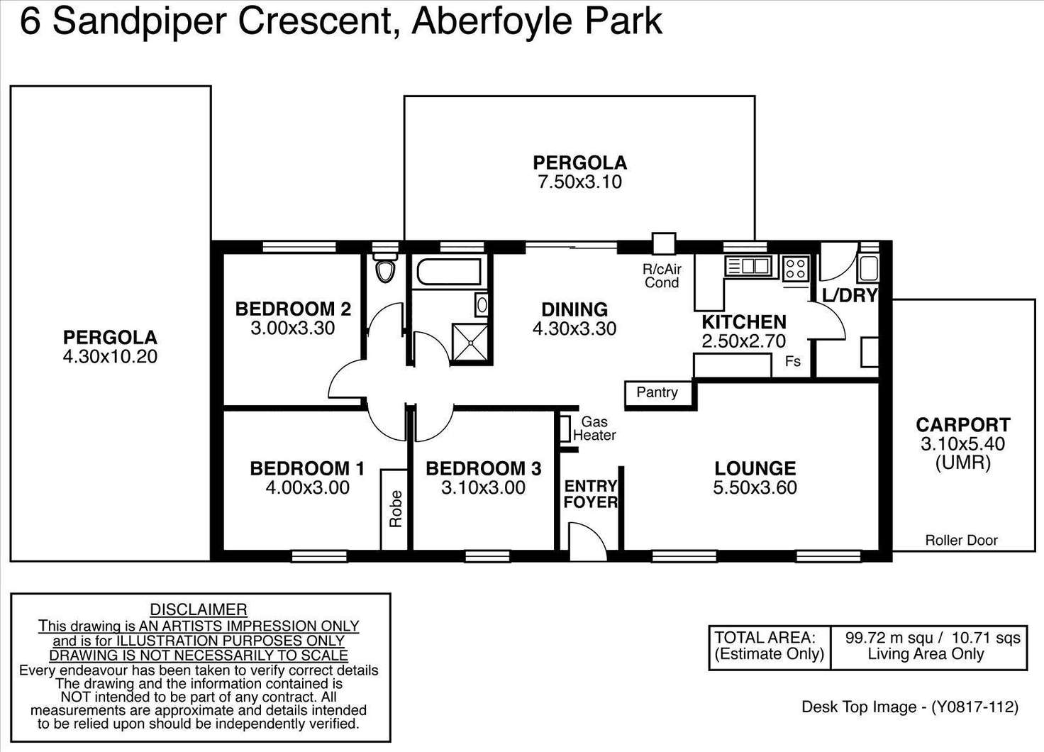 Floorplan of Homely house listing, 6 Sandpiper Crescent, Aberfoyle Park SA 5159