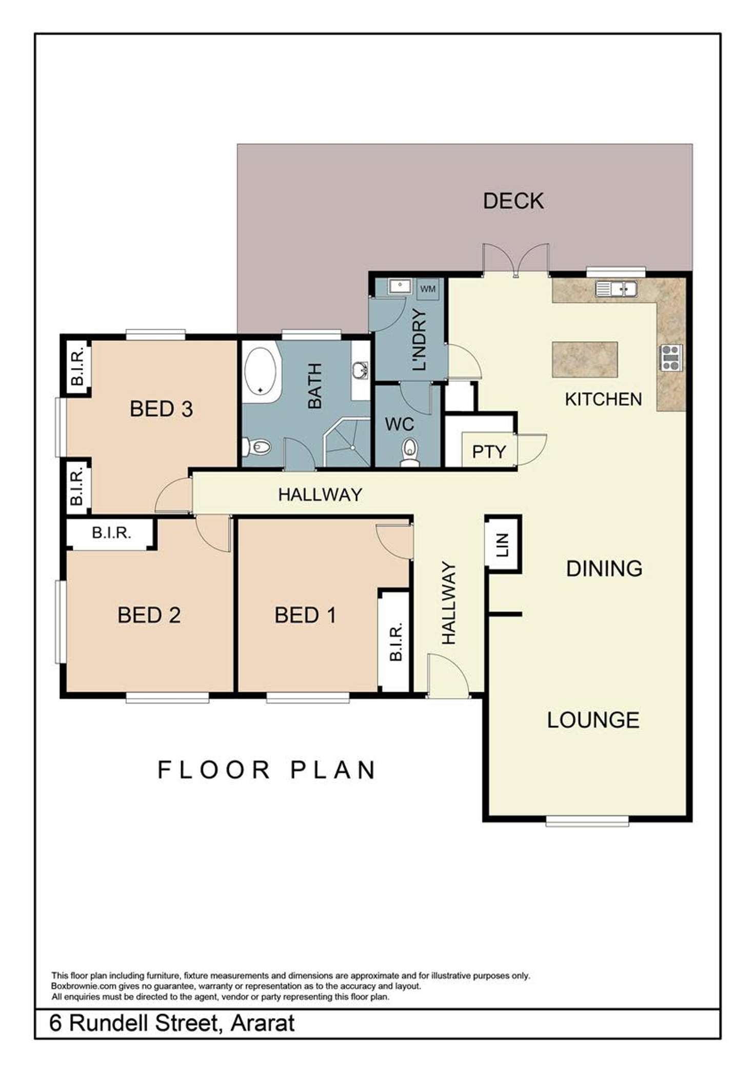 Floorplan of Homely house listing, 6 Rundell Street, Ararat VIC 3377
