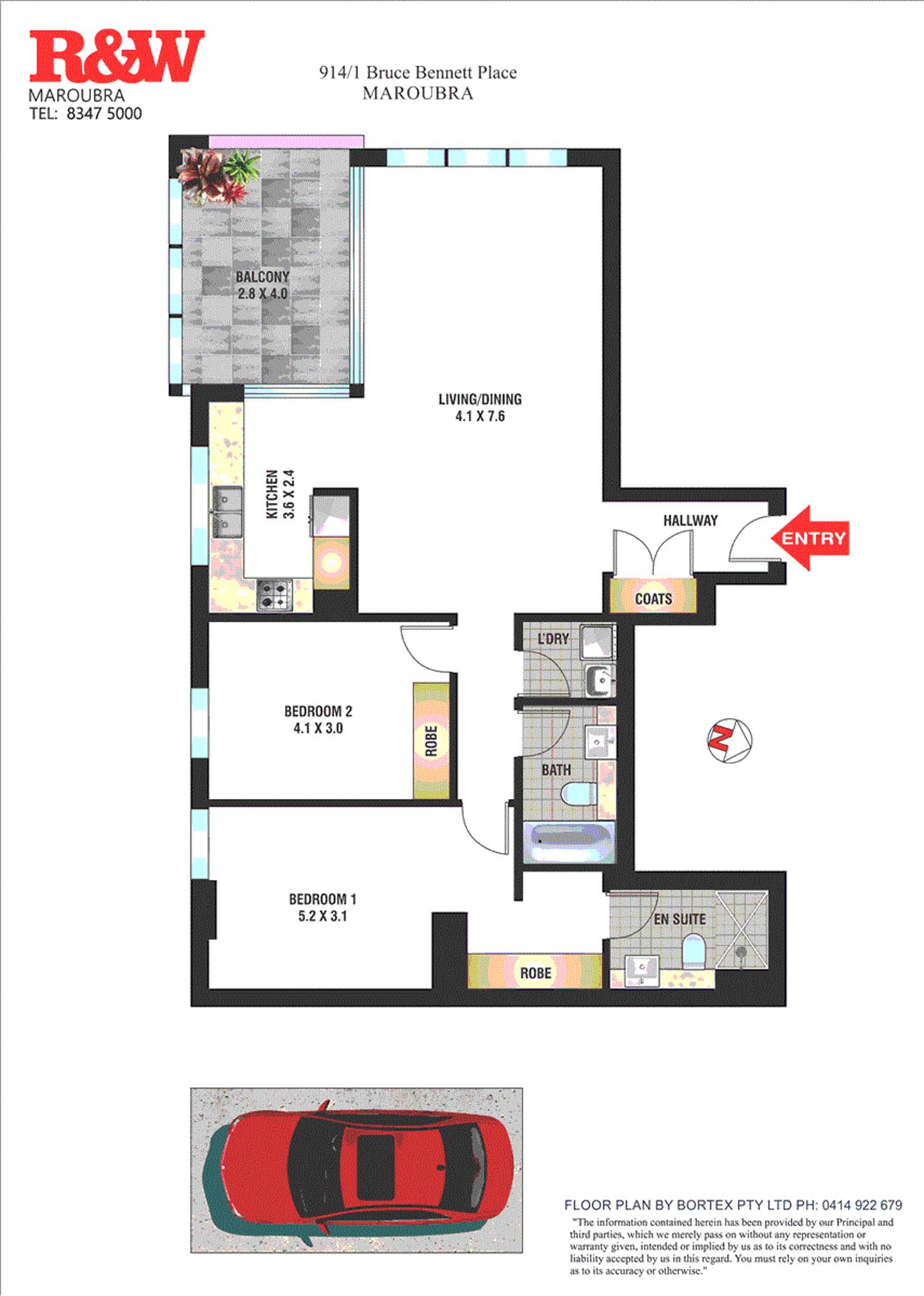 Floorplan of Homely apartment listing, 914/1 Bruce Bennetts Place, Maroubra NSW 2035