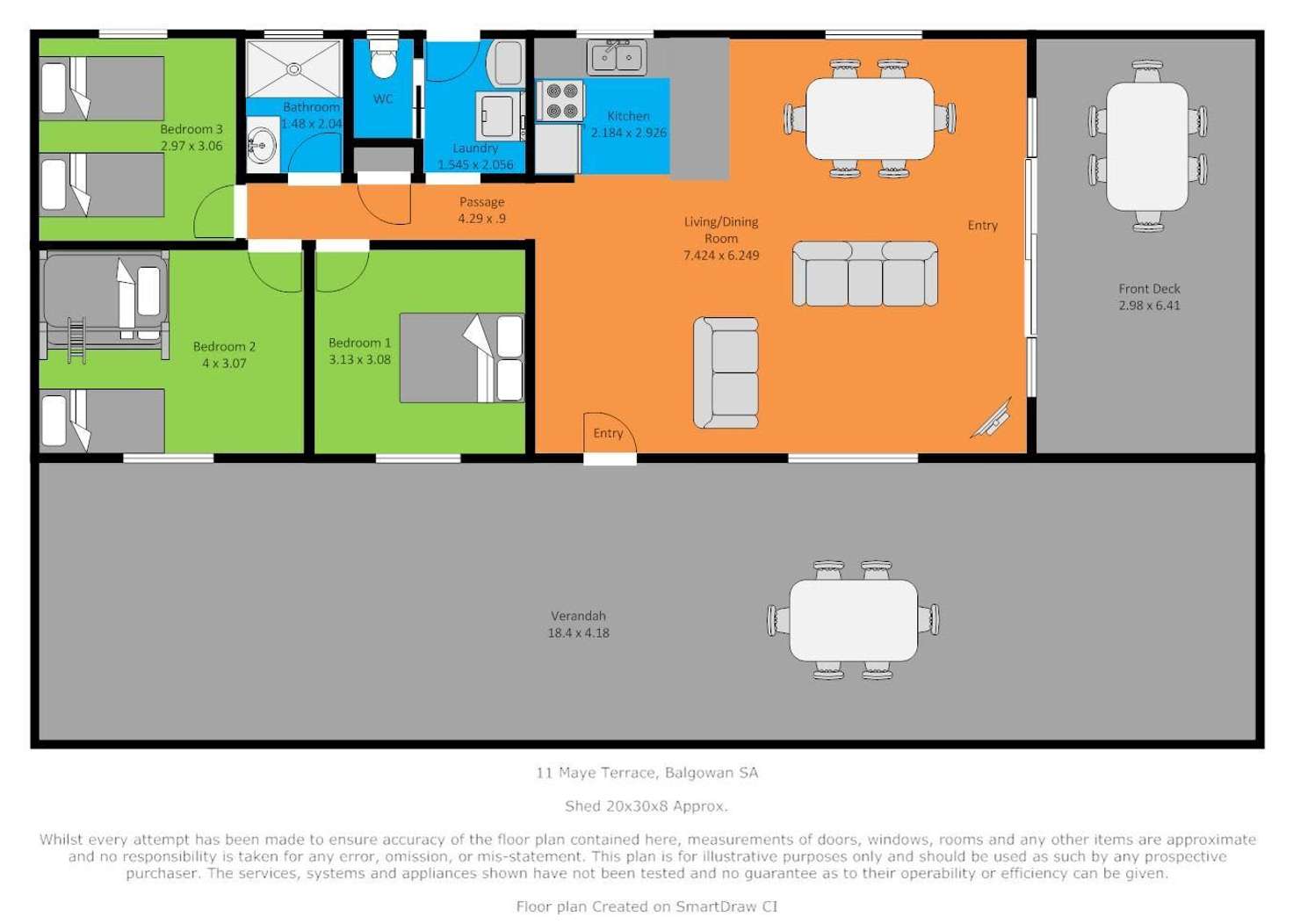 Floorplan of Homely house listing, 11 Maye Terrace, Balgowan SA 5573