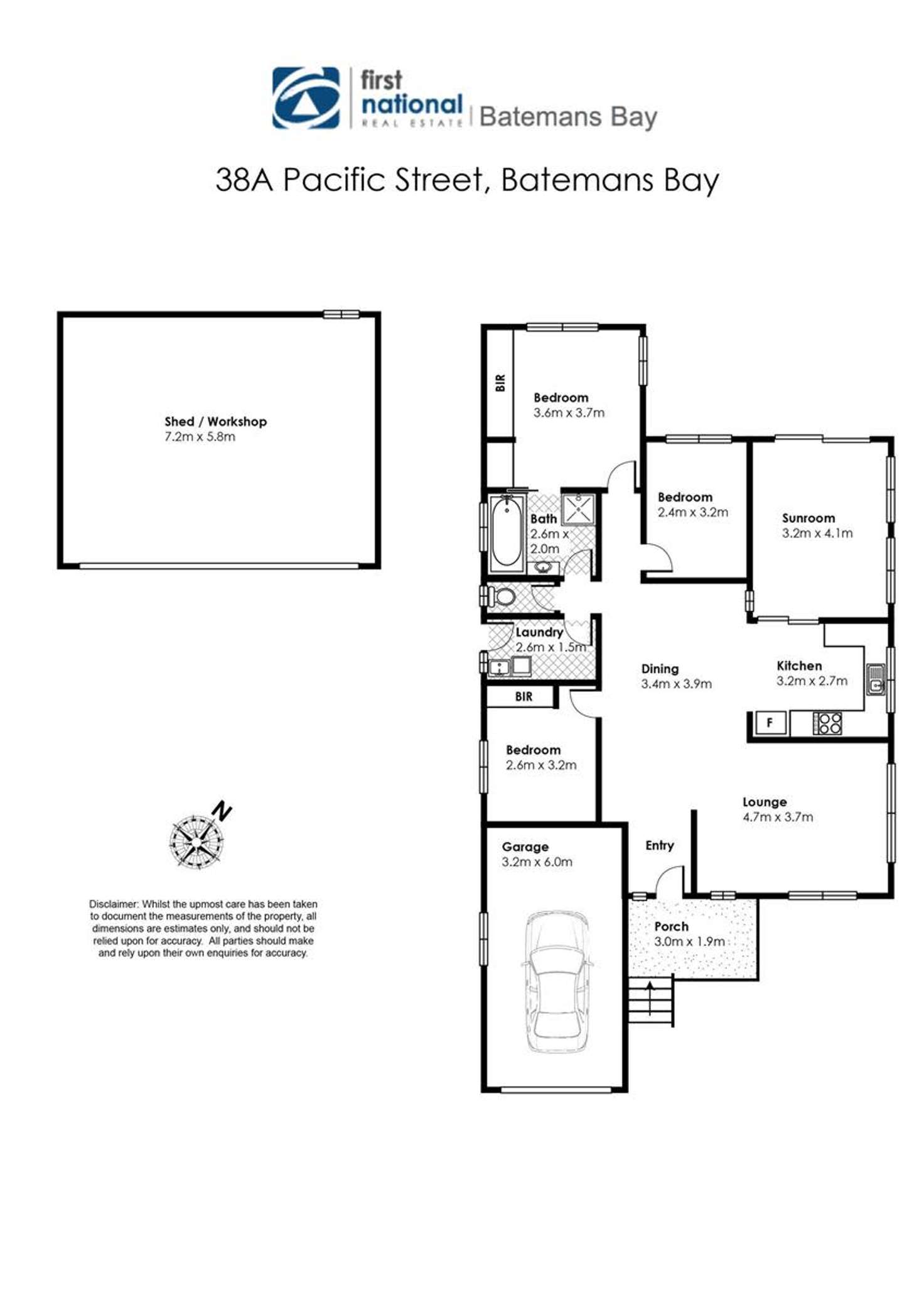 Floorplan of Homely house listing, 38A Pacific Street, Batemans Bay NSW 2536