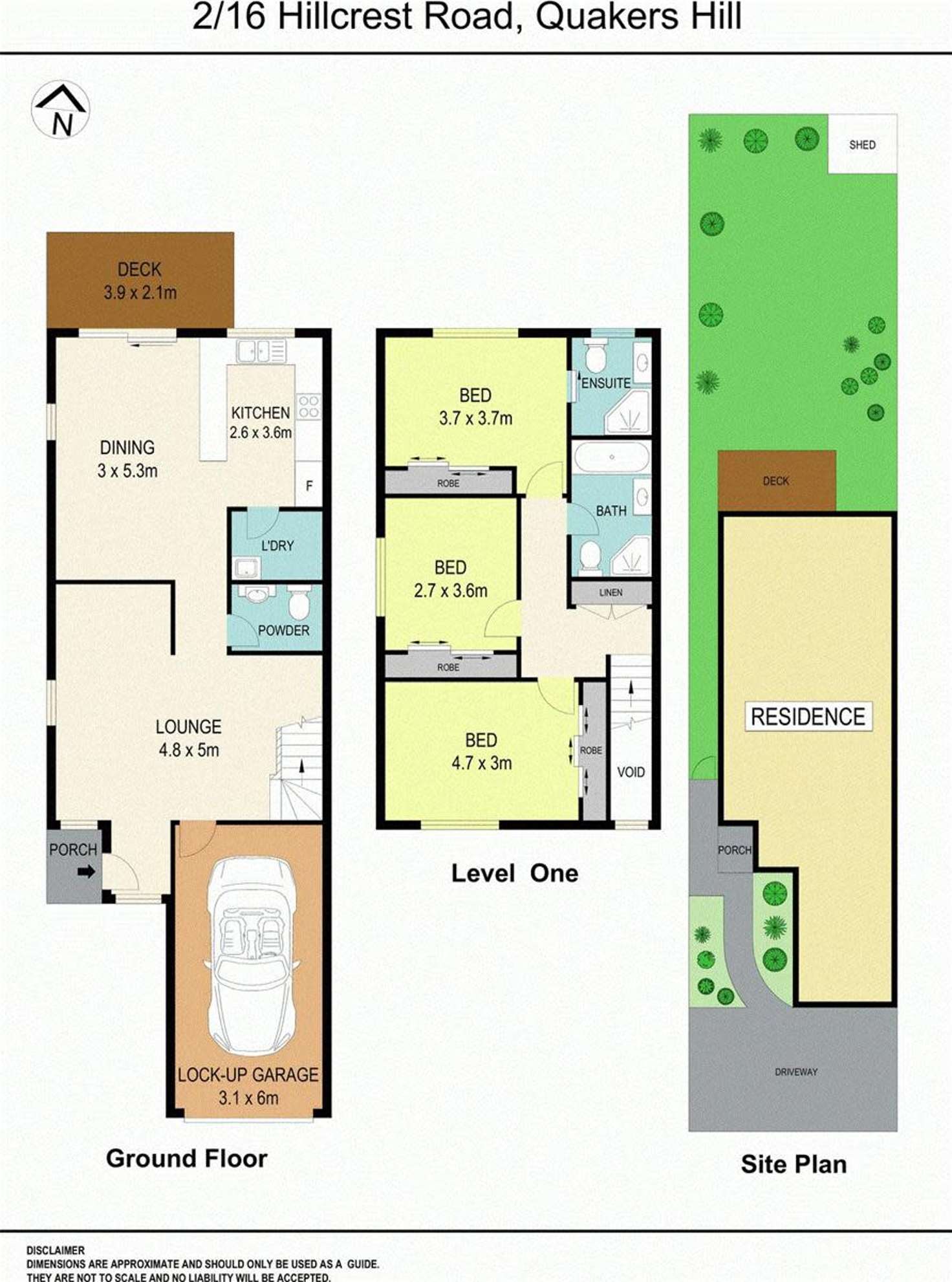 Floorplan of Homely townhouse listing, 2/16 Hillcrest Road, Quakers Hill NSW 2763