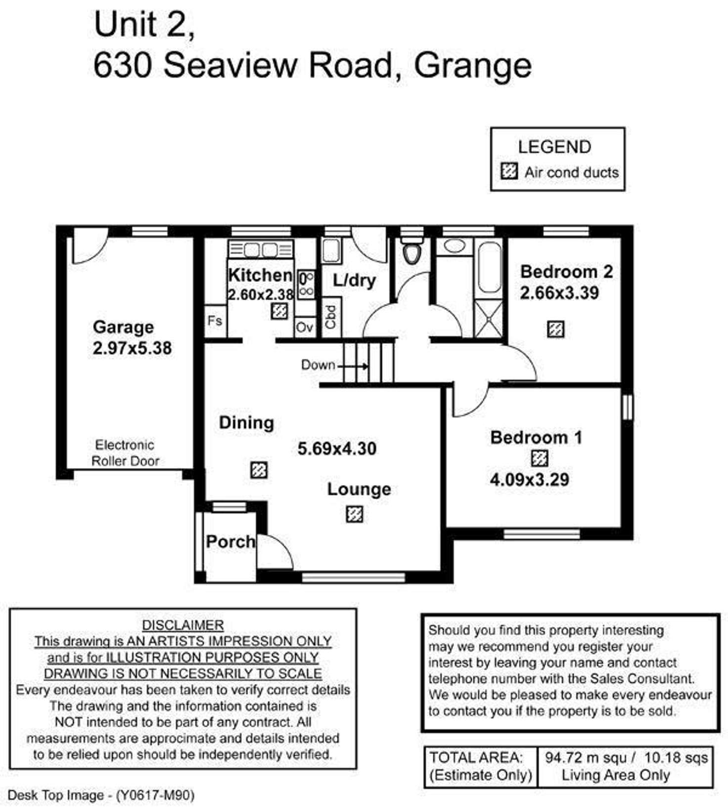 Floorplan of Homely apartment listing, 2/630 Seaview Road, Grange SA 5022