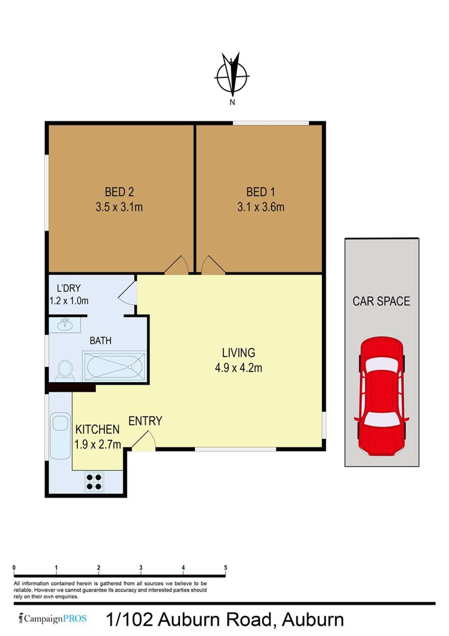 Floorplan of Homely apartment listing, 1/102 Auburn Road, Auburn NSW 2144