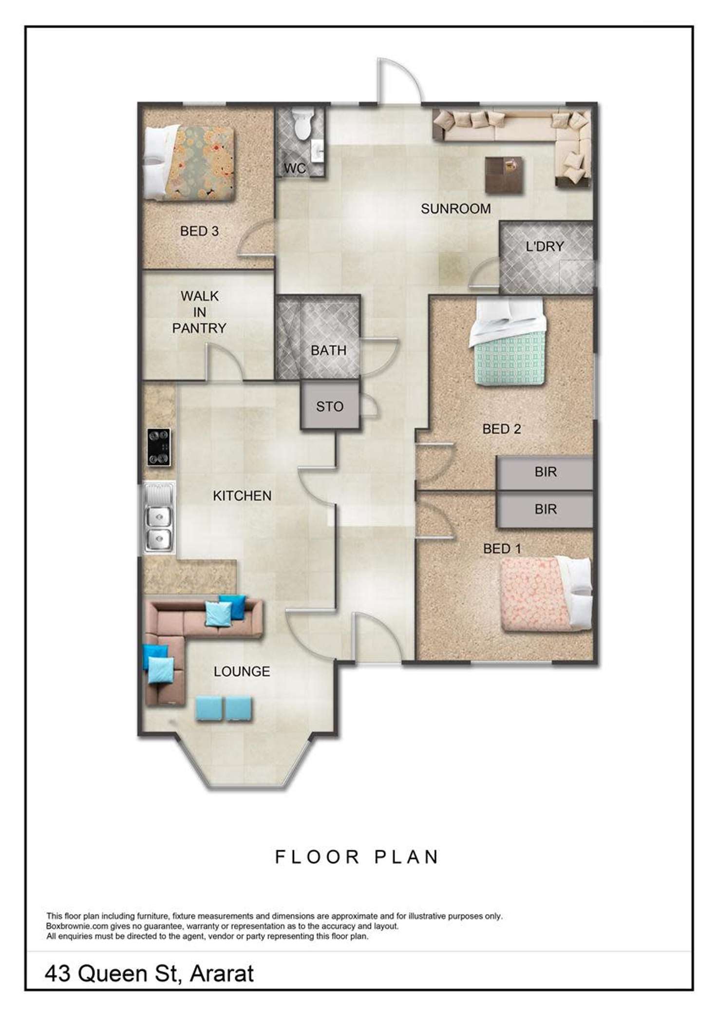 Floorplan of Homely house listing, 43 Queen Street, Ararat VIC 3377