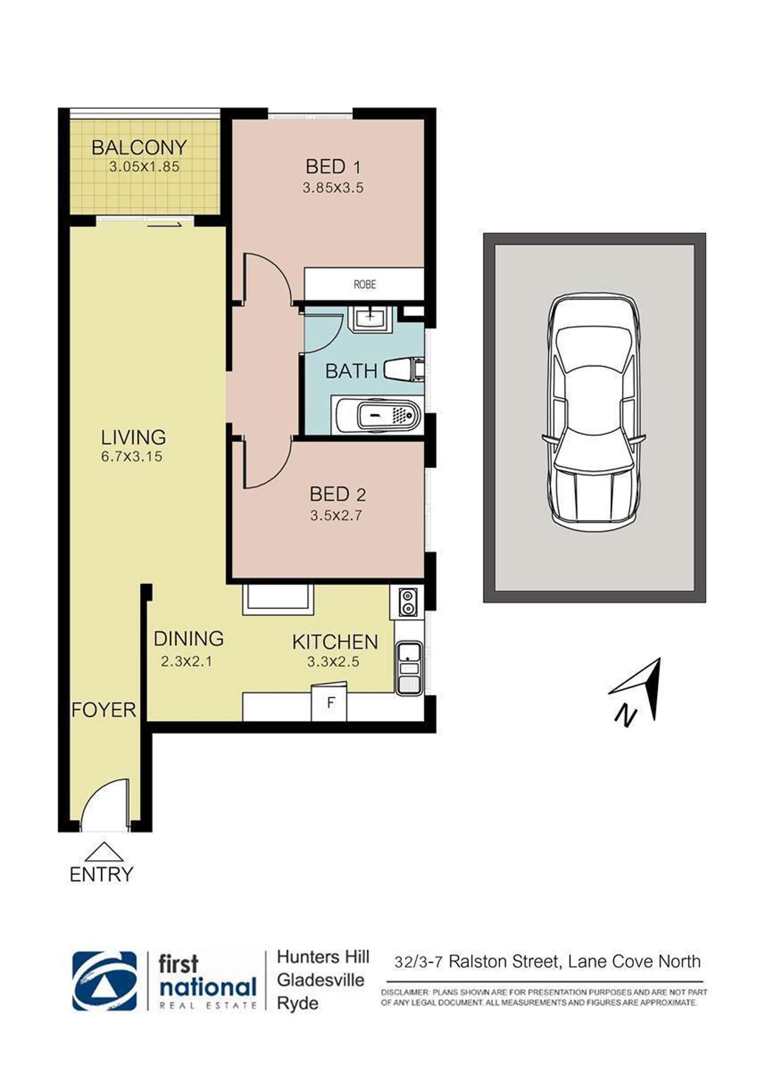 Floorplan of Homely apartment listing, 32/3-7 Ralston Street, Lane Cove NSW 2066