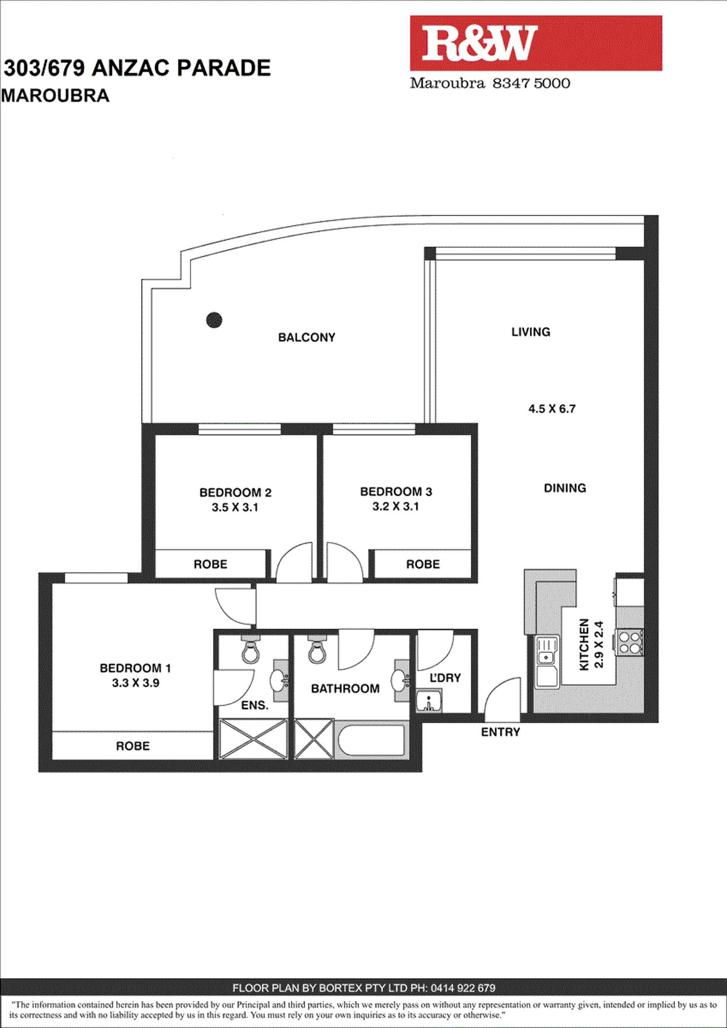 Floorplan of Homely apartment listing, 303/679 Anzac Parade, Maroubra NSW 2035
