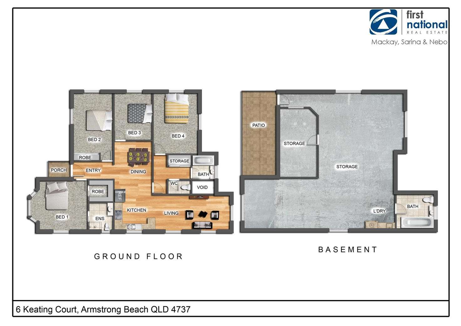 Floorplan of Homely house listing, 6 Keating Court, Armstrong Beach QLD 4737