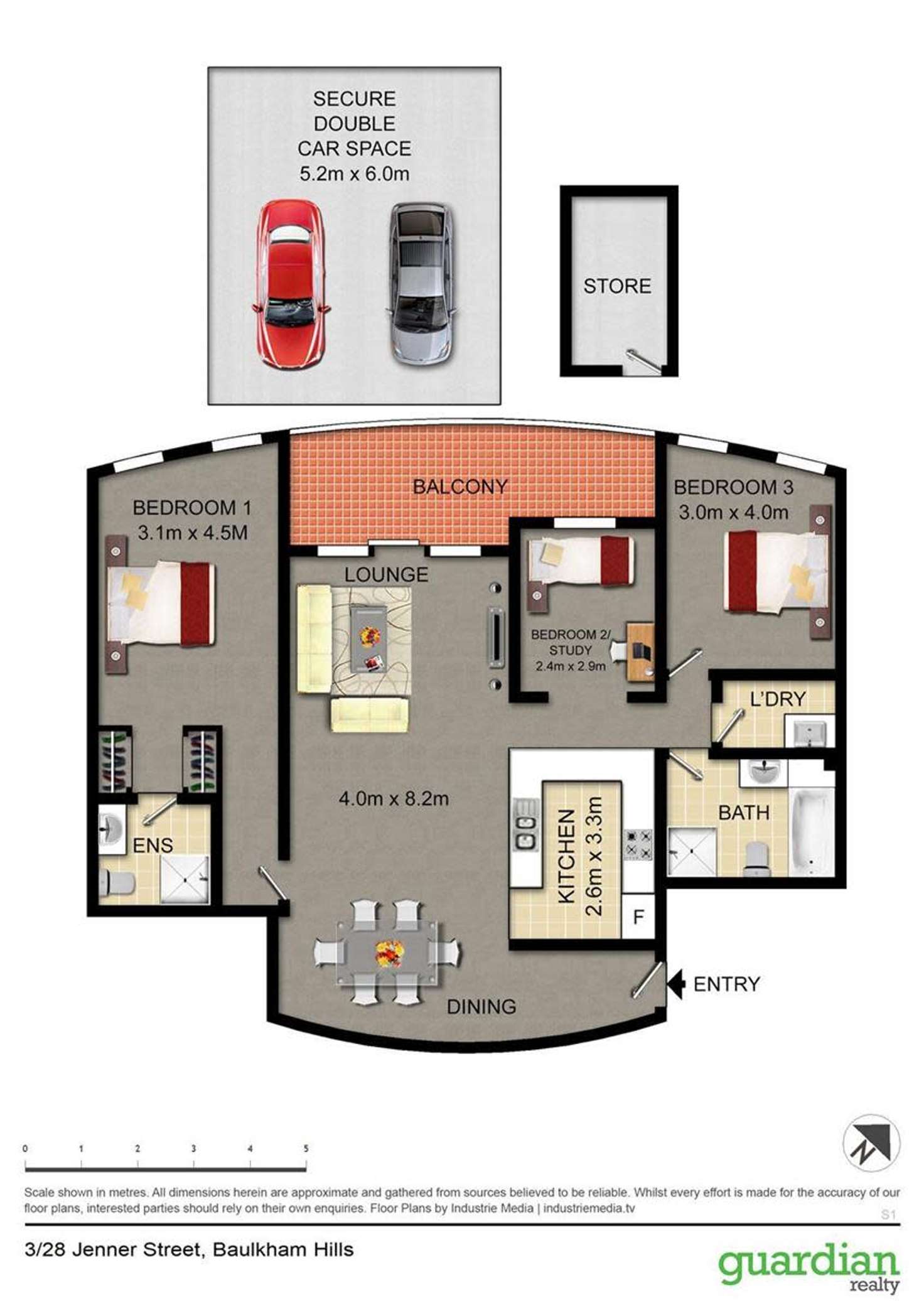 Floorplan of Homely apartment listing, 3/28-30 Jenner  Street, Baulkham Hills NSW 2153