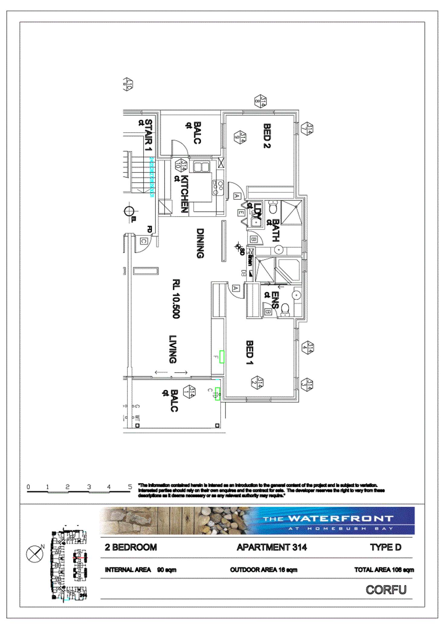 Floorplan of Homely apartment listing, Corfu 314/5 Stromboli Strait, Wentworth Point NSW 2127