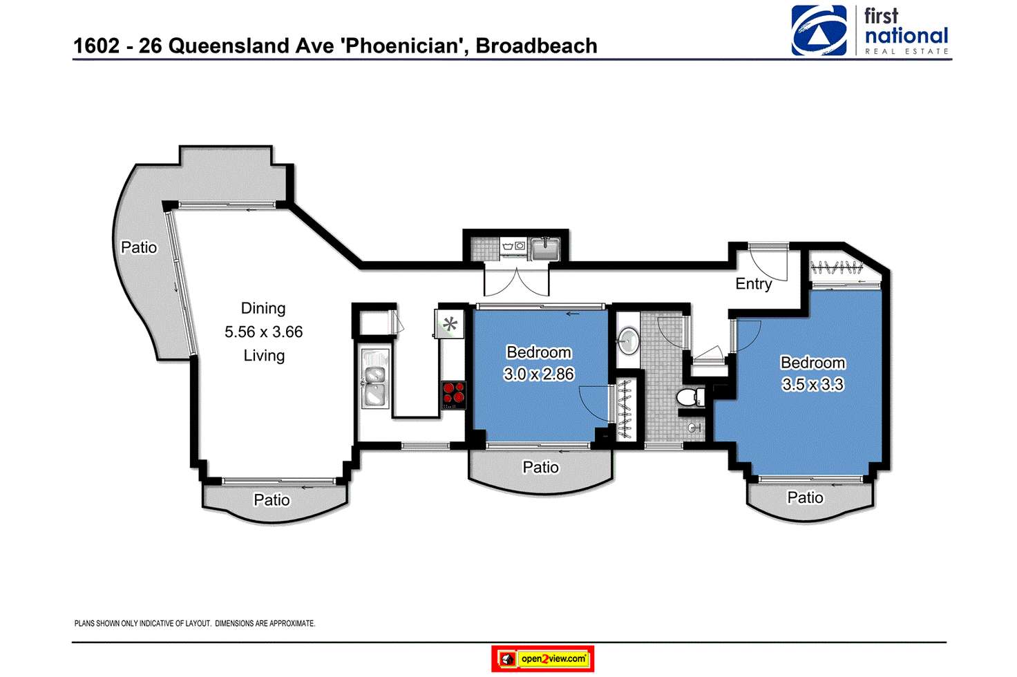 Floorplan of Homely apartment listing, 1602/90 Surf Parade, Broadbeach QLD 4218