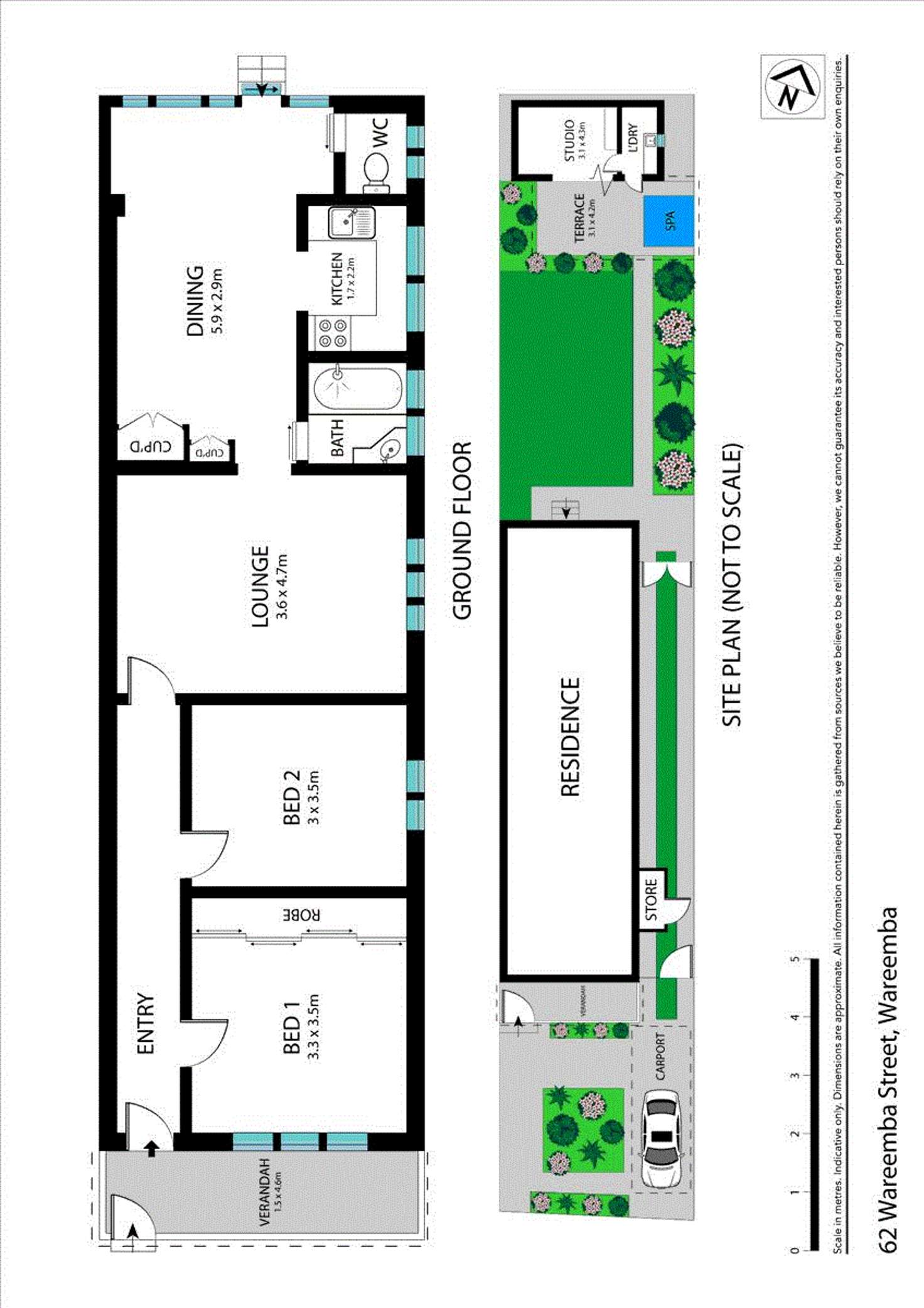 Floorplan of Homely semiDetached listing, 62 Wareemba Street, Wareemba NSW 2046