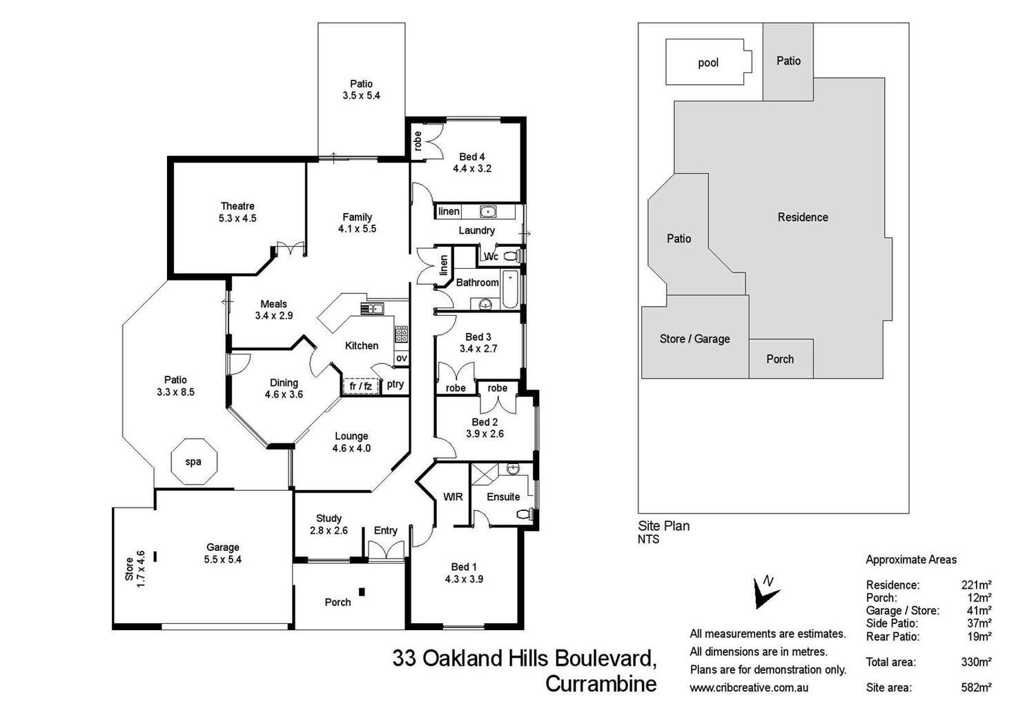 Floorplan of Homely house listing, 33 Oakland Hills Boulevard, Currambine WA 6028