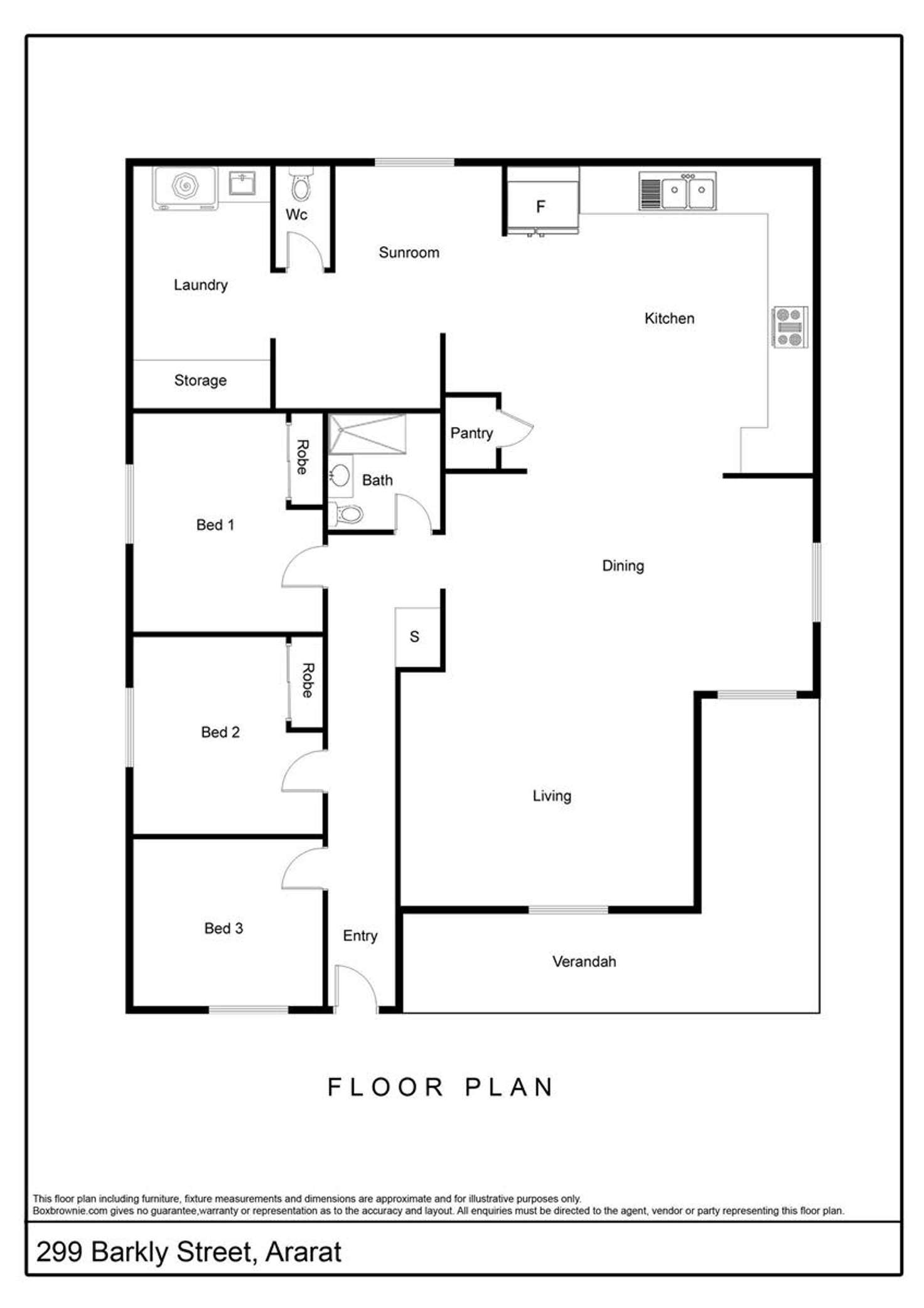 Floorplan of Homely house listing, 299 Barkly Street, Ararat VIC 3377