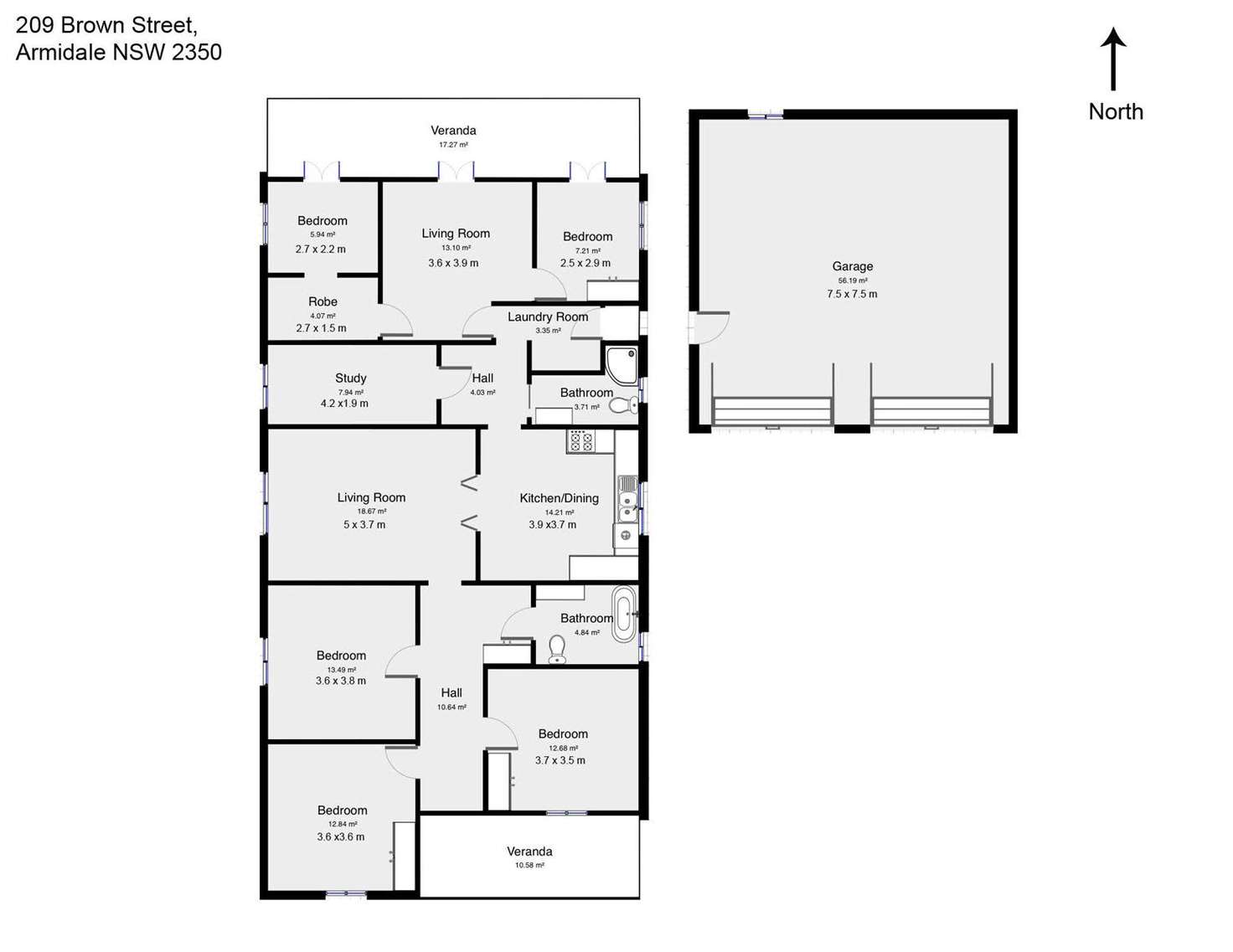 Floorplan of Homely house listing, 209 Brown Street, Armidale NSW 2350