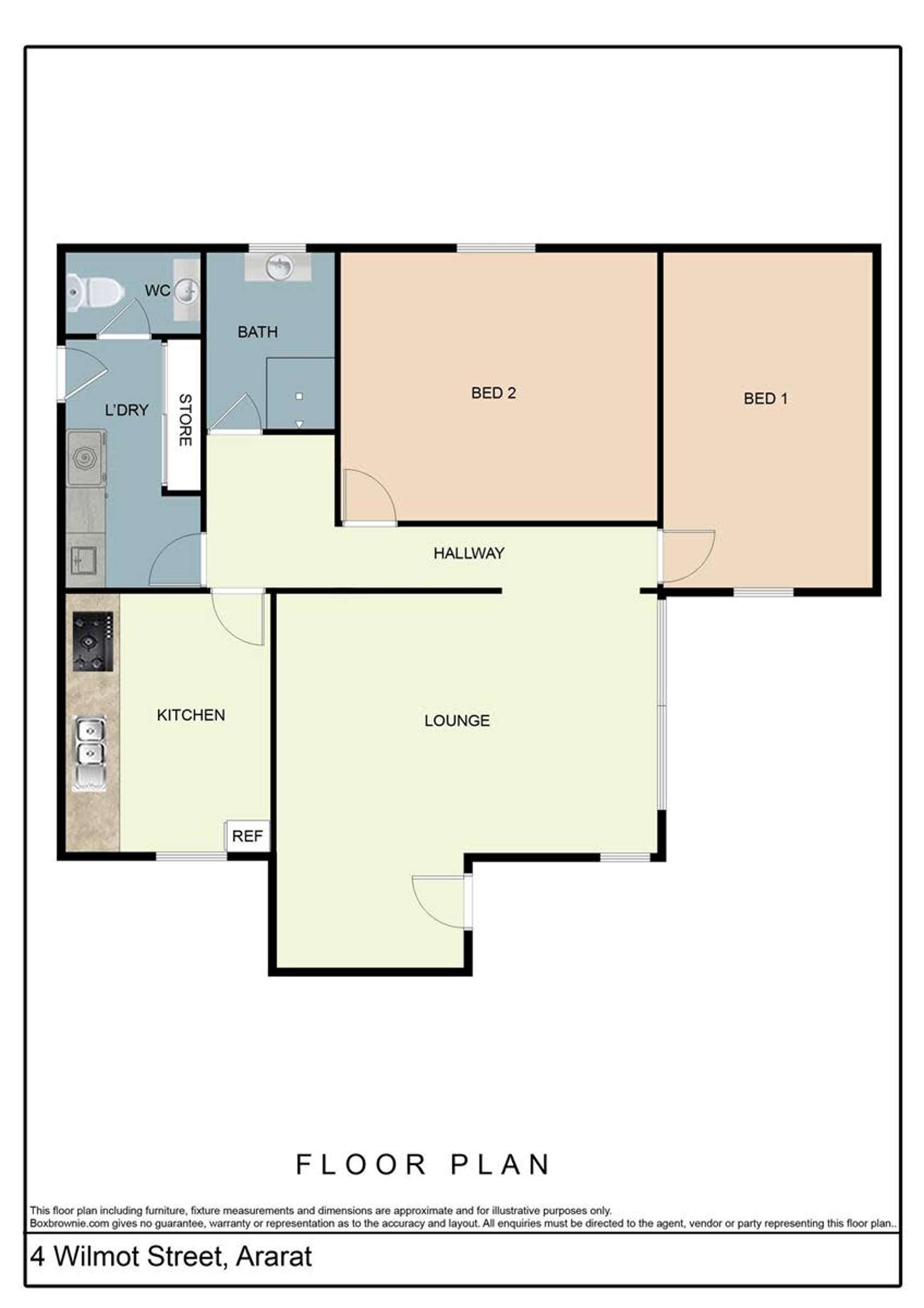 Floorplan of Homely house listing, 4 Wilmot Street, Ararat VIC 3377