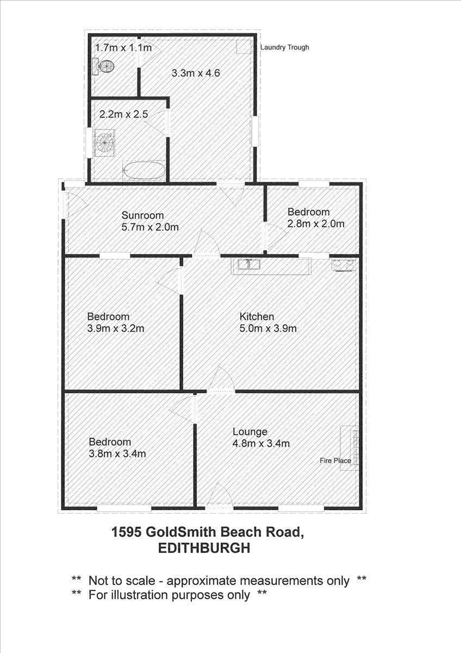 Floorplan of Homely house listing, 1595 Goldsmith Beach Road, Edithburgh SA 5583