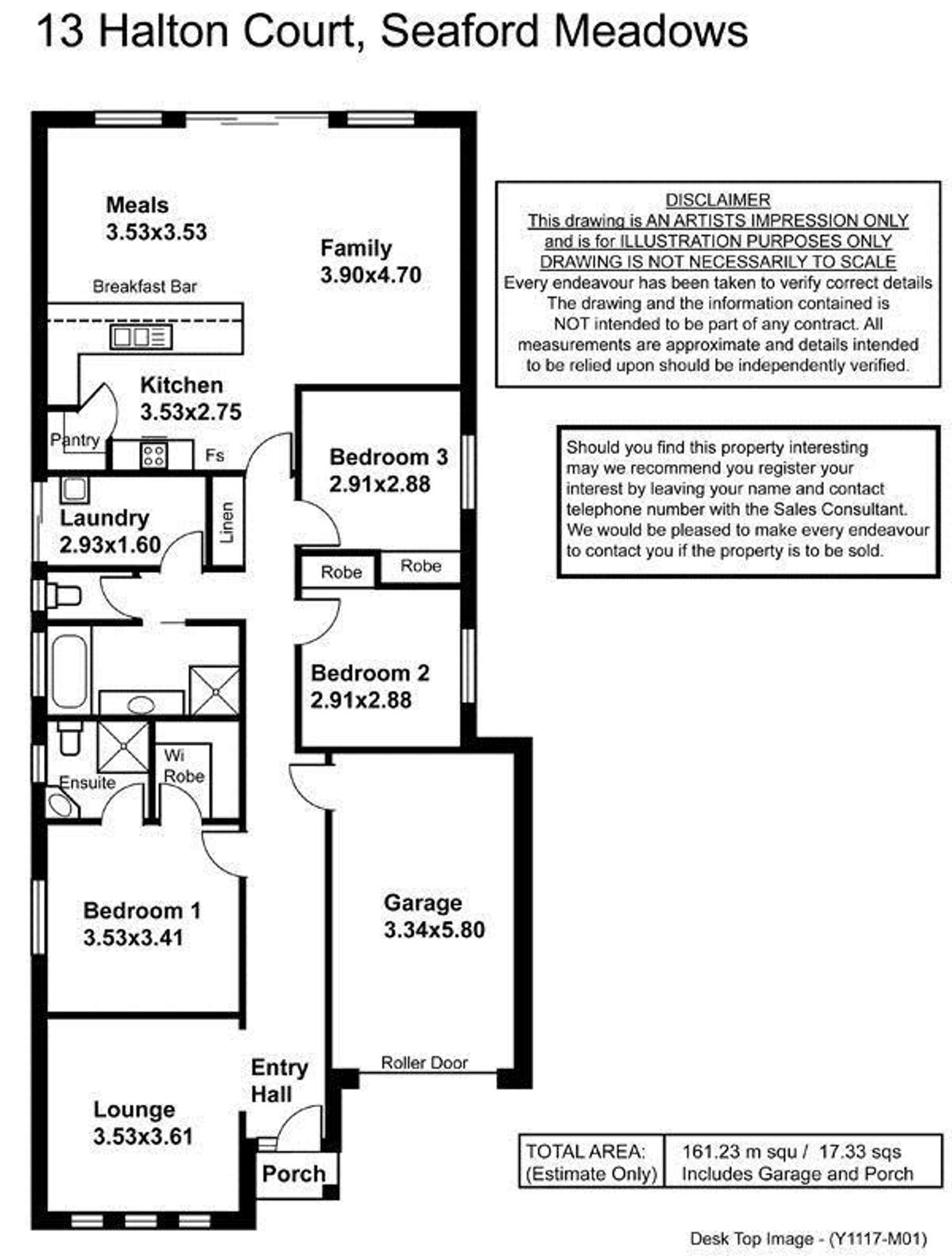 Floorplan of Homely house listing, 13 Halton Court, Seaford Meadows SA 5169