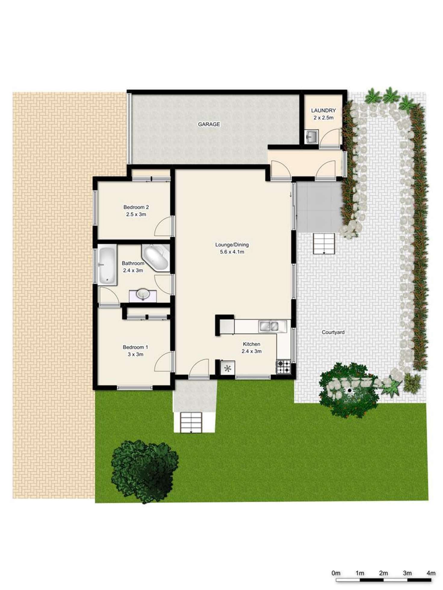Floorplan of Homely townhouse listing, 1/15a Shores Drive, Yamba NSW 2464