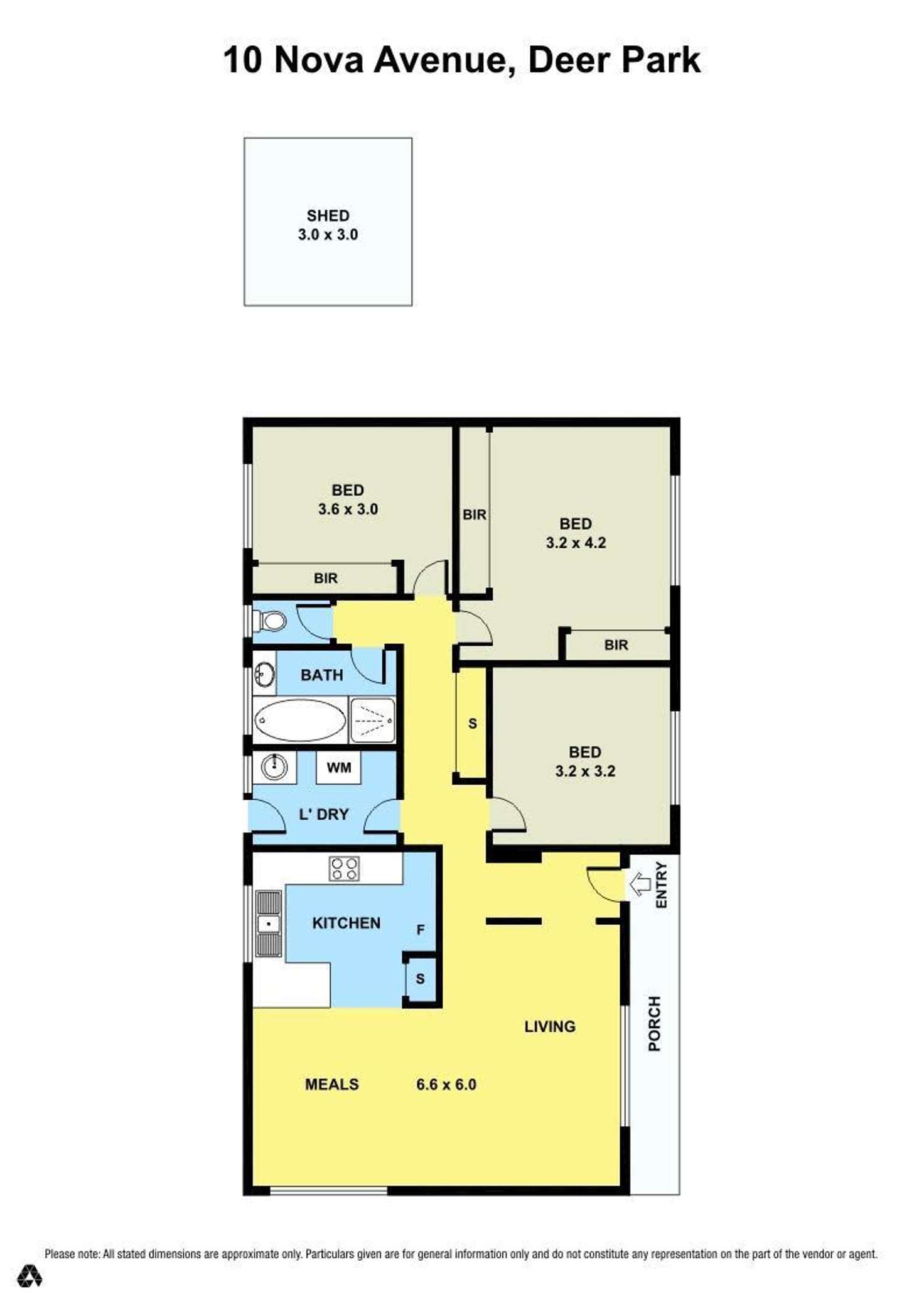 Floorplan of Homely house listing, 10 Nova Avenue, Deer Park VIC 3023