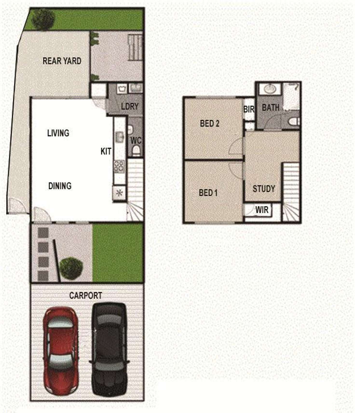 Floorplan of Homely townhouse listing, 17/100 Enterprise Drive, Bundoora VIC 3083