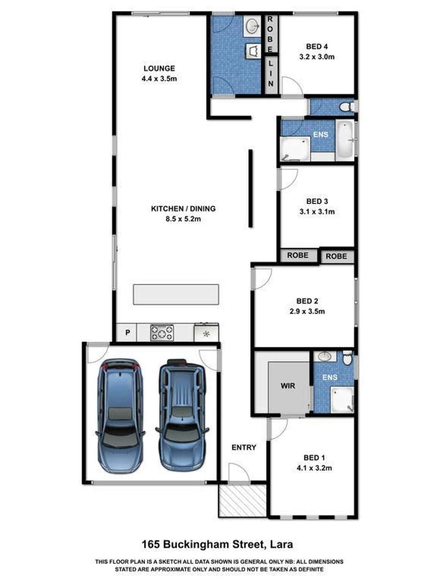 Floorplan of Homely house listing, 165 Buckingham Street, Lara VIC 3212