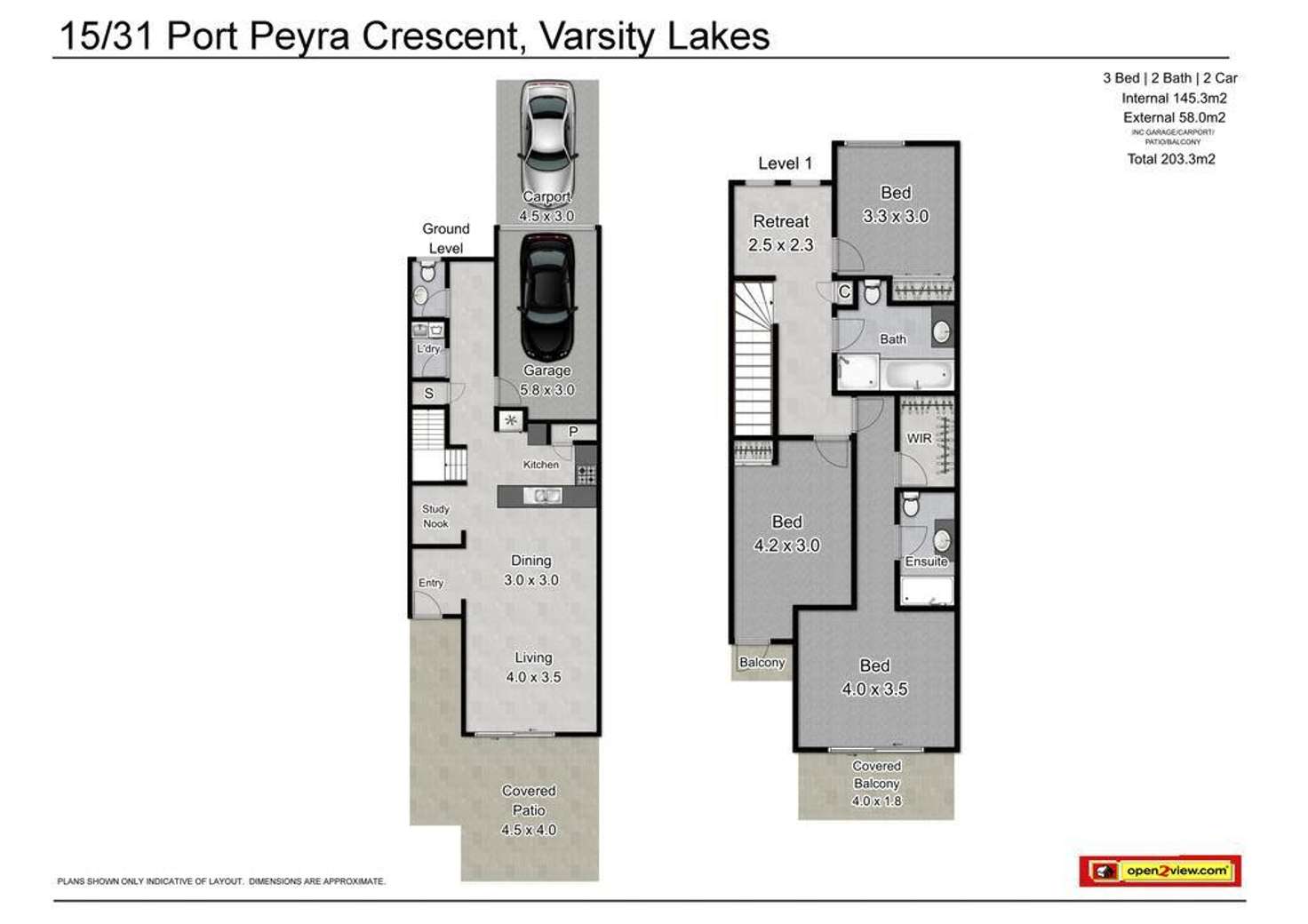 Floorplan of Homely townhouse listing, 15/31 Port Peyra Crescent, Varsity Lakes QLD 4227