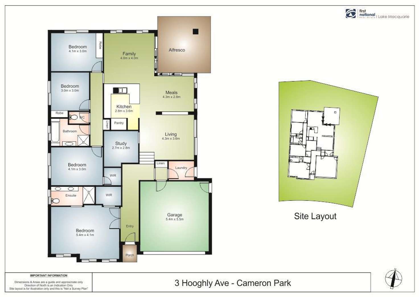 Floorplan of Homely house listing, 3 Hooghly Avenue, Cameron Park NSW 2285