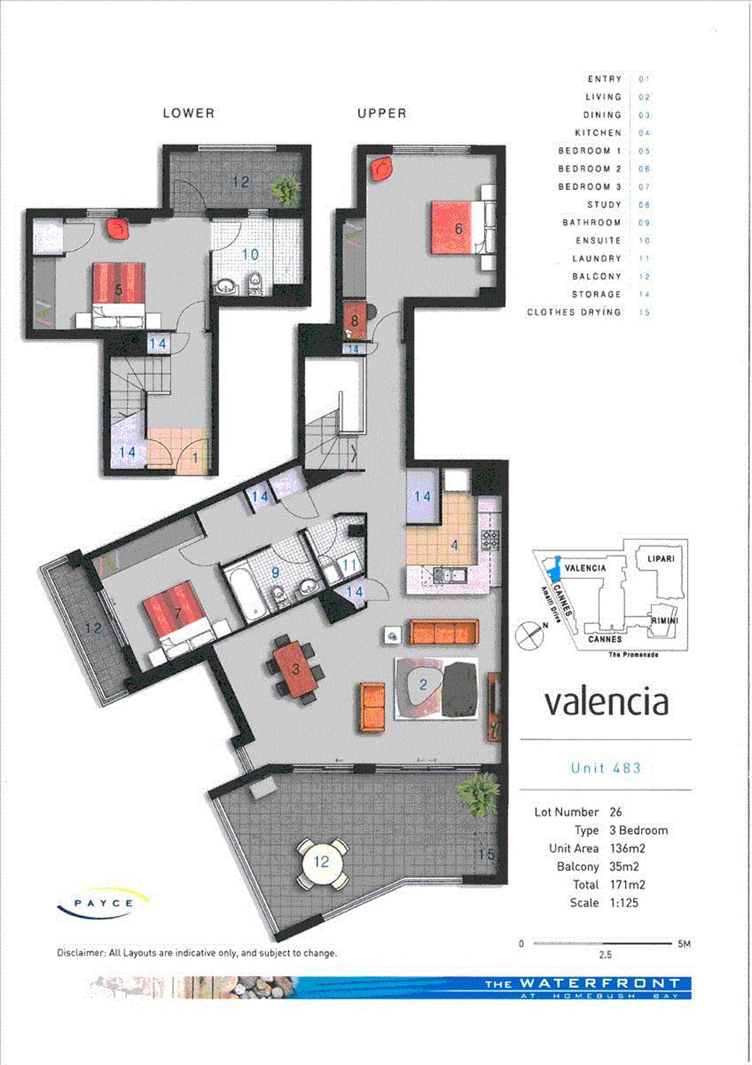 Floorplan of Homely apartment listing, Valencia 483/4 The Crescent, Wentworth Point NSW 2127