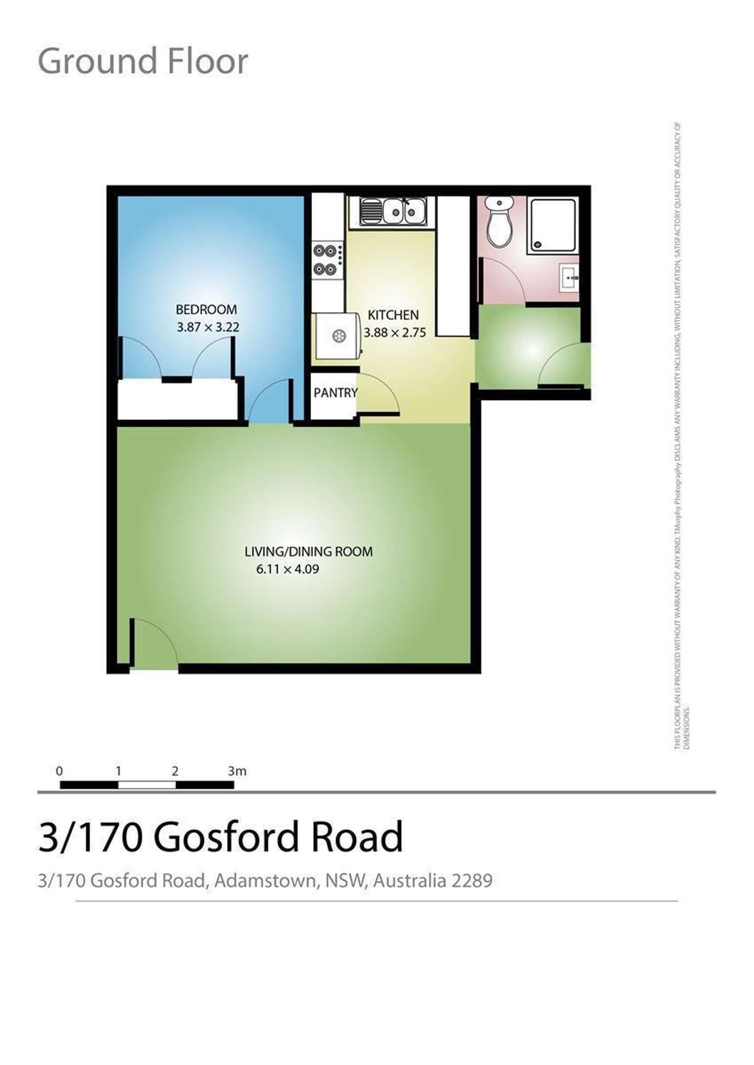 Floorplan of Homely unit listing, 3/170 Gosford Road, Adamstown NSW 2289