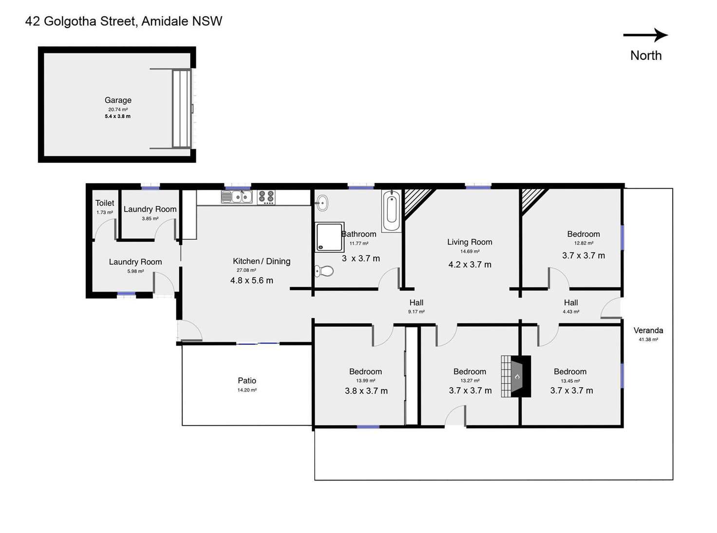 Floorplan of Homely house listing, 42 Golgotha Street, Armidale NSW 2350