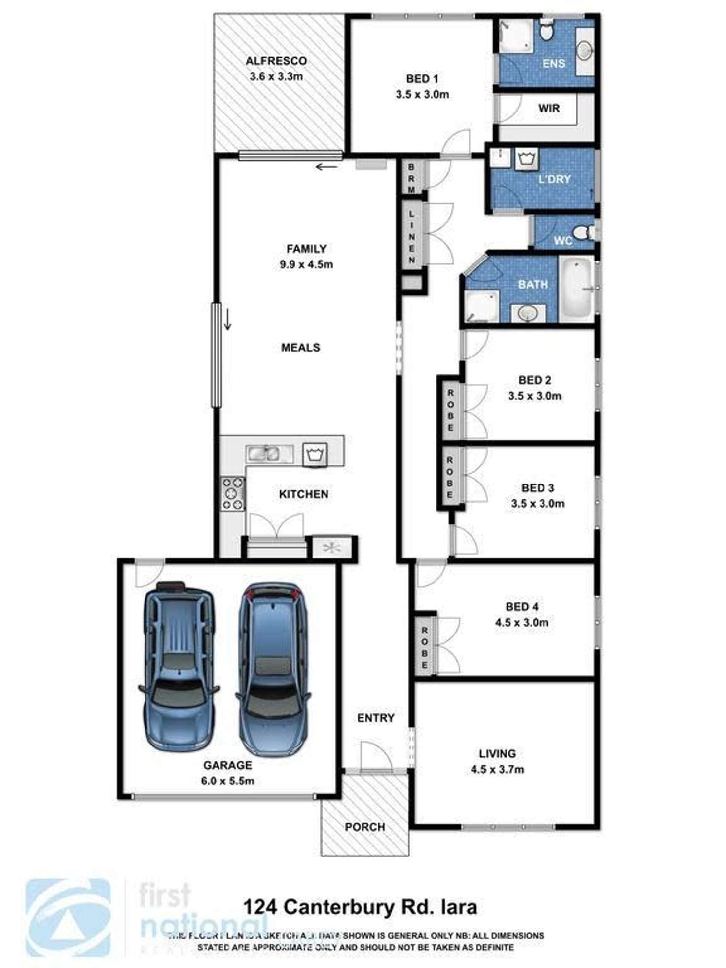 Floorplan of Homely house listing, 124 Canterbury Road, Lara VIC 3212