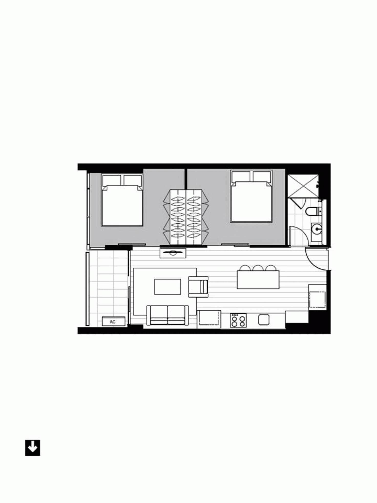 Floorplan of Homely apartment listing, 4605/33 ROSE LANE, Melbourne VIC 3000