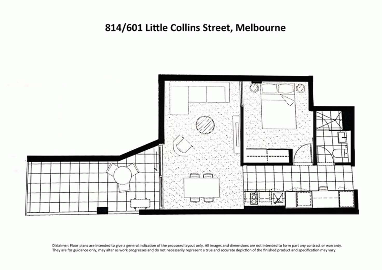 Floorplan of Homely apartment listing, 814/601 LITTLE COLLINS STREET, Melbourne VIC 3000