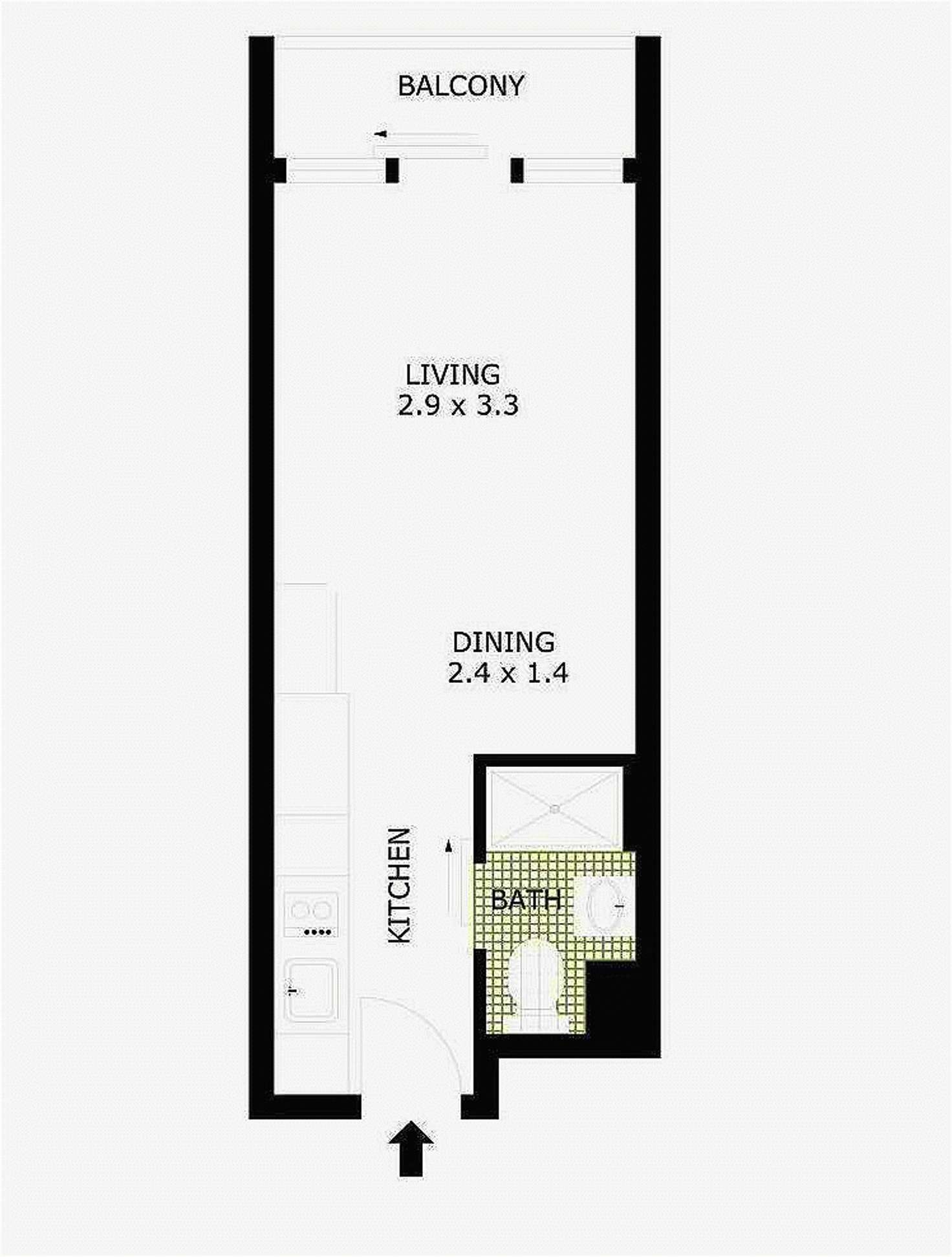 Floorplan of Homely apartment listing, 2610/181 A'BECKETT STREET, Melbourne VIC 3000
