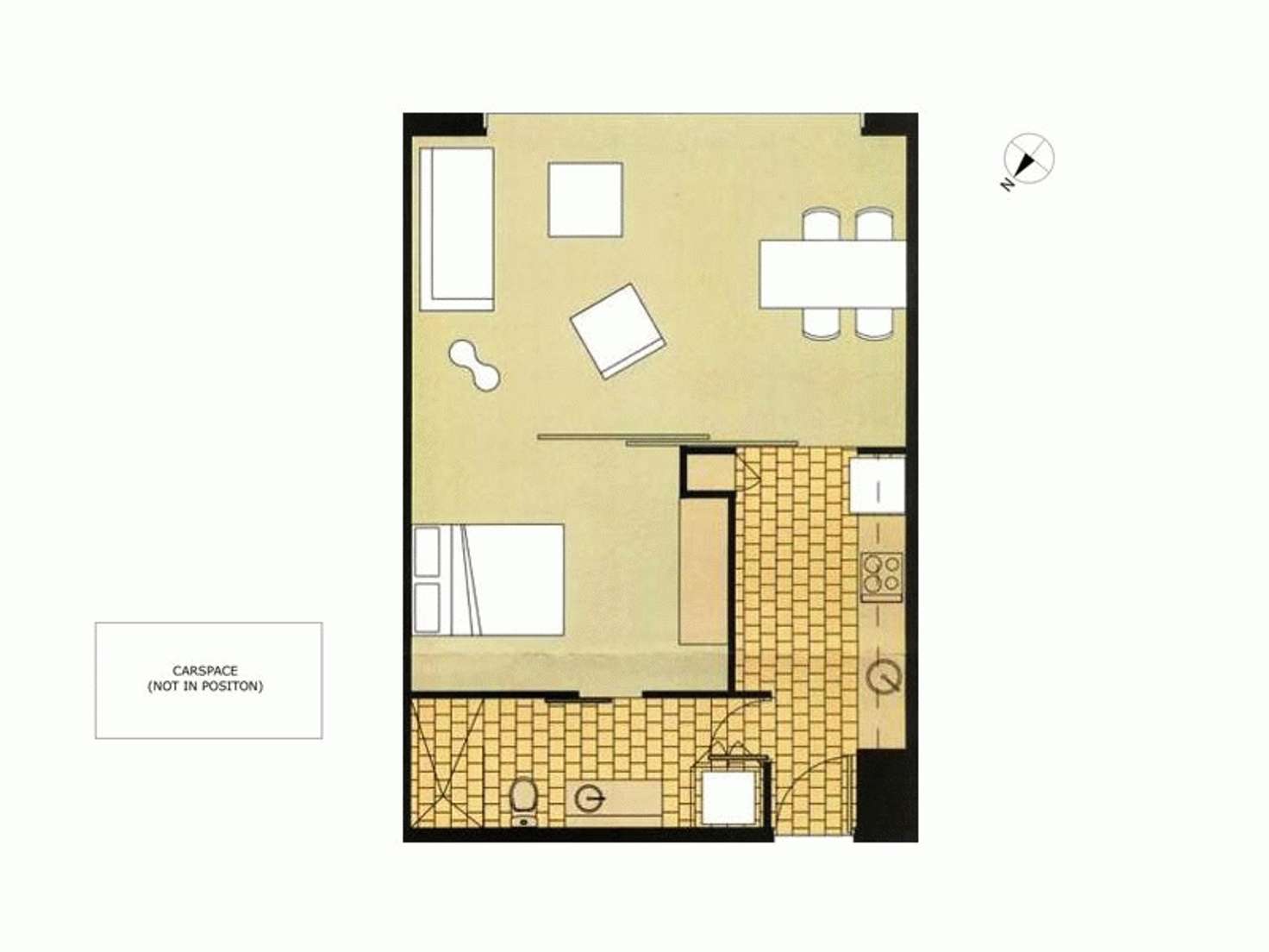 Floorplan of Homely apartment listing, 3412/22-24 JANE BELL LANE, Melbourne VIC 3000